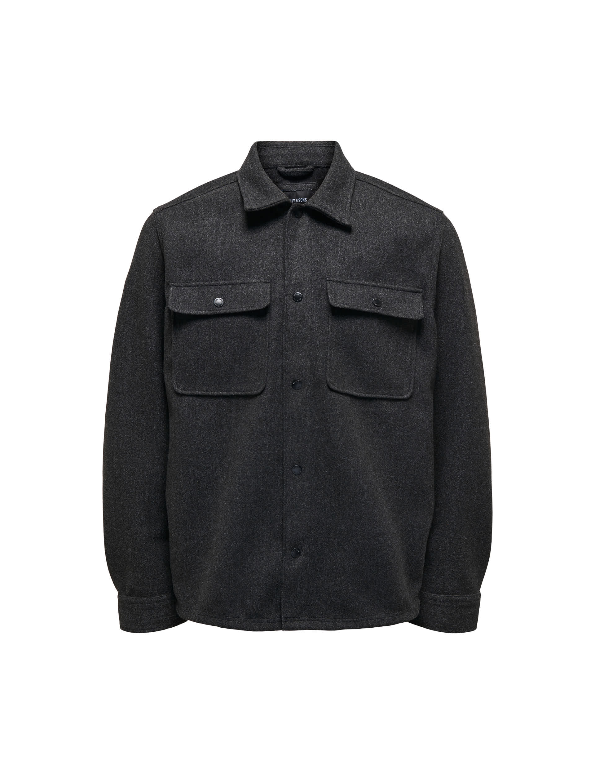 Only & Sons Men's Overshirt - M - Black, Black,Beige