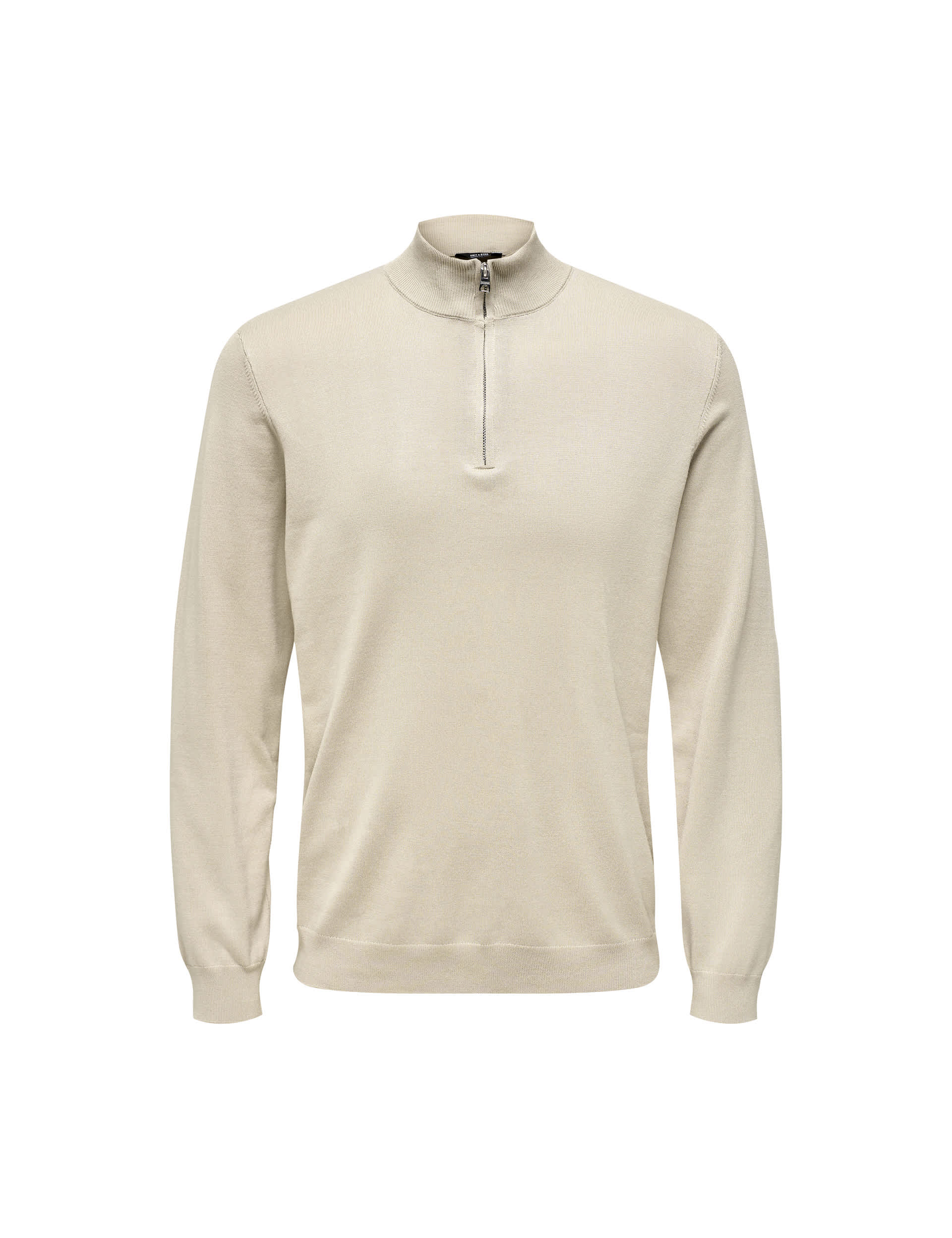 Only & Sons Men's Half Zip Jumper - Beige, Black,Dark Navy,Beige