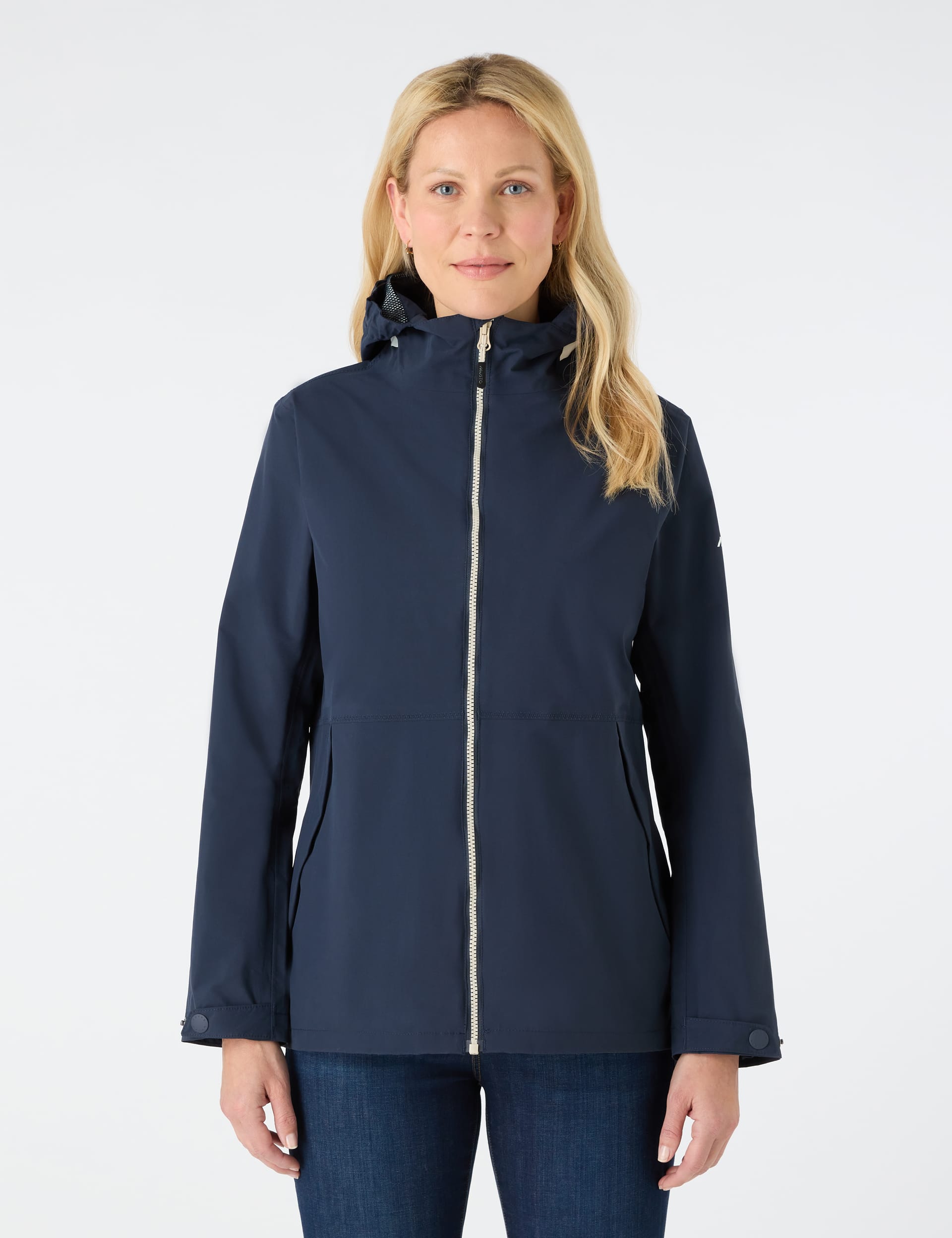 Musto Women's Hooded Rain Jacket - 14 - Navy, Pink,Navy