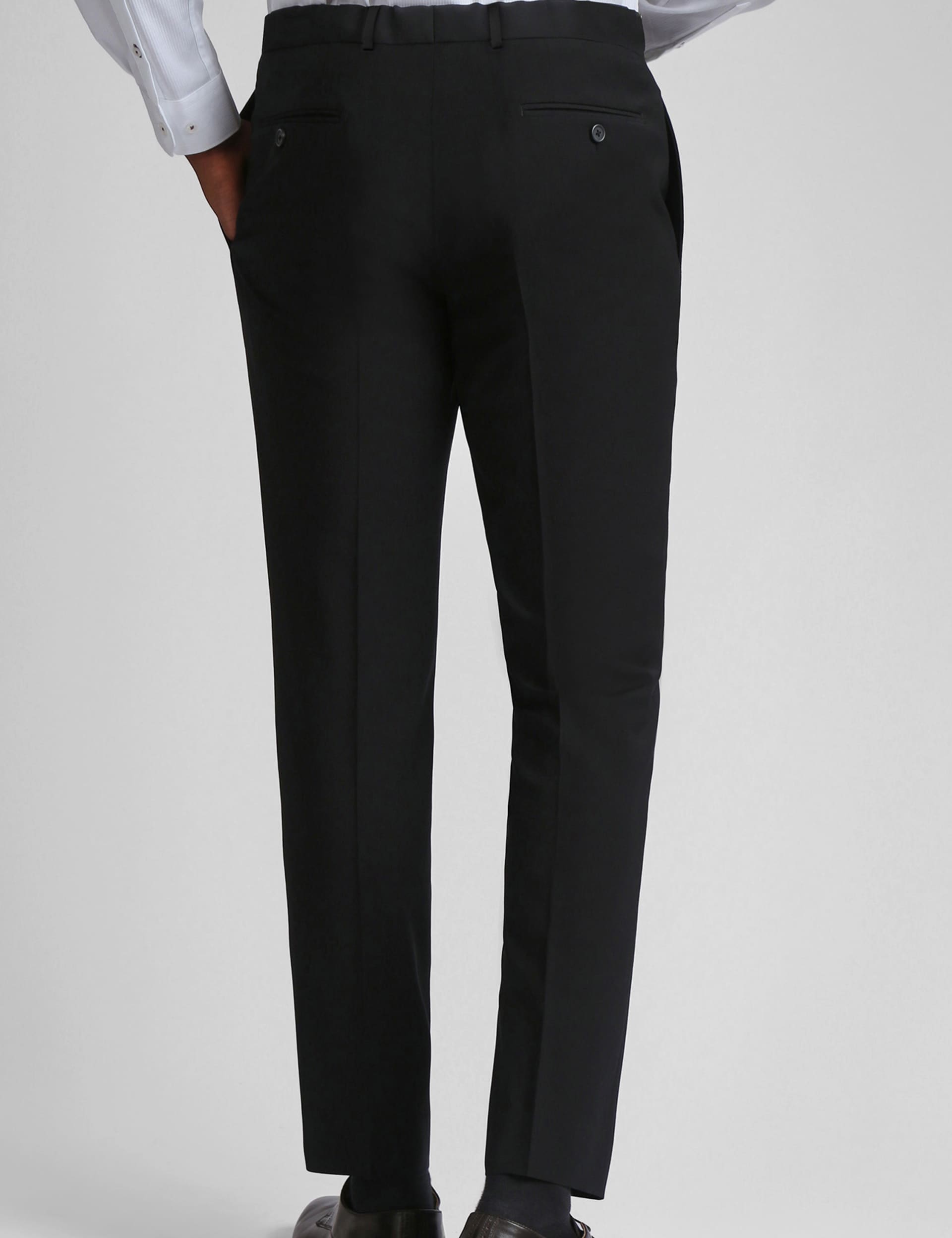 Ted Baker Men's Slim Fit Wool Rich Tuxedo Trousers - 38REG - Black, Black