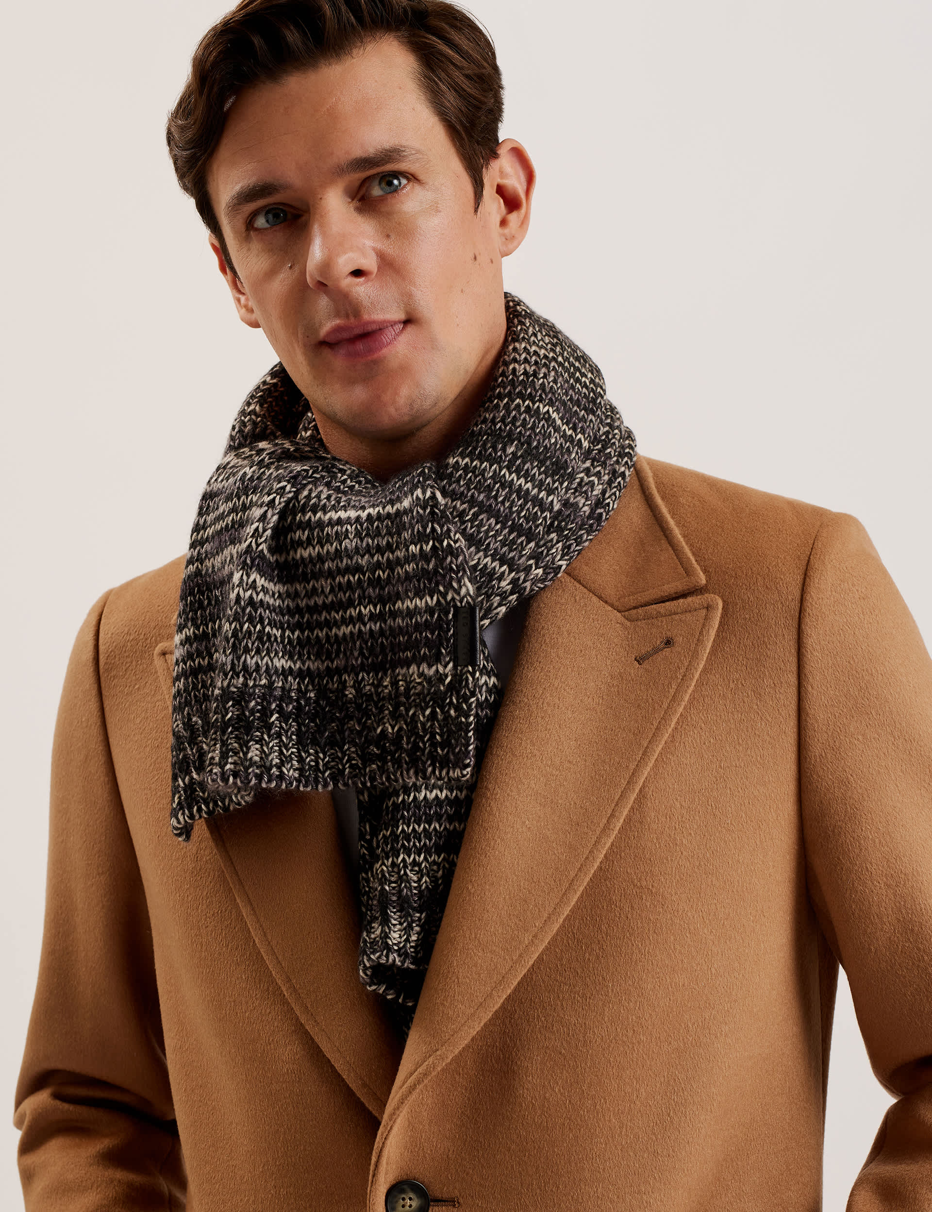 Ted Baker Men's Perciis Knitted Scarf - Grey, Grey