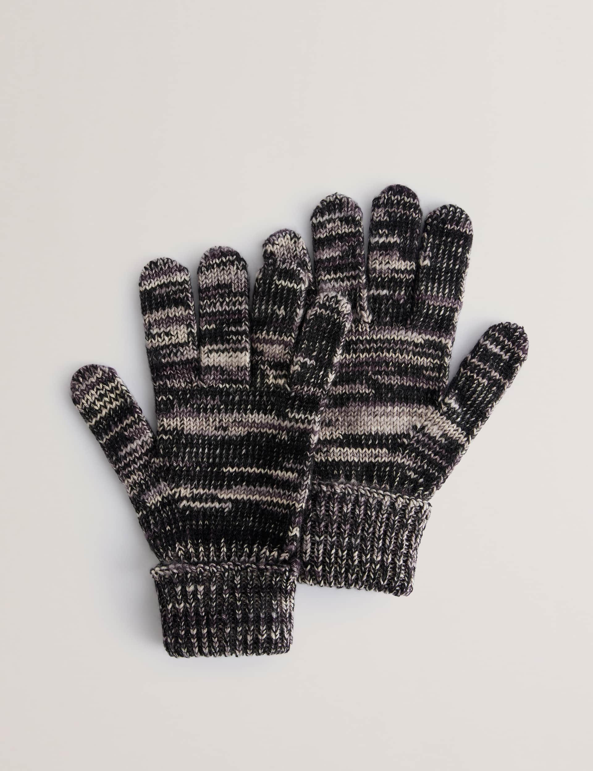 Ted Baker Men's Perciys Knitted Gloves - one size - Grey, Grey