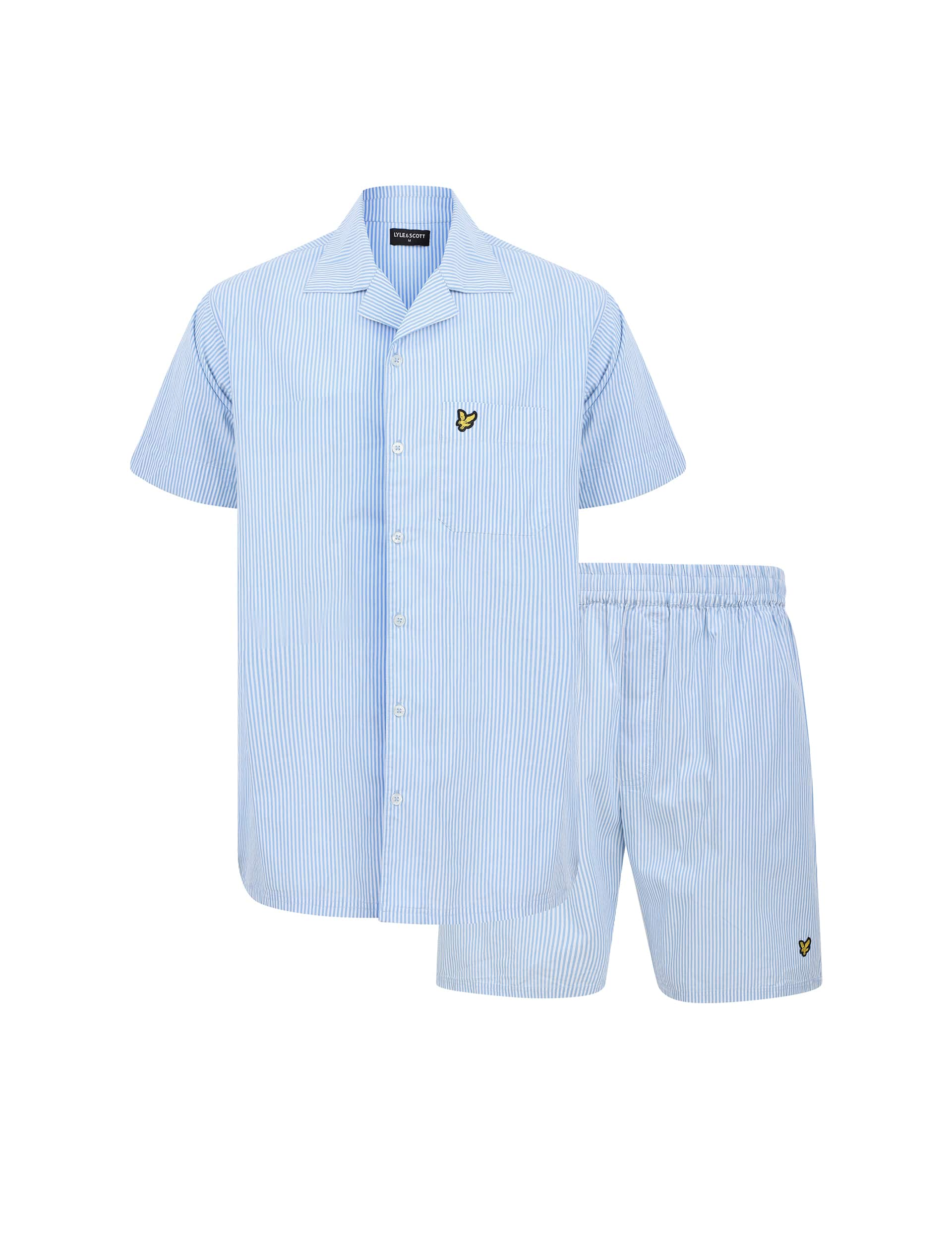 Lyle & Scott Men's Pure Cotton Striped Pyjama Set - L - Multi, Multi