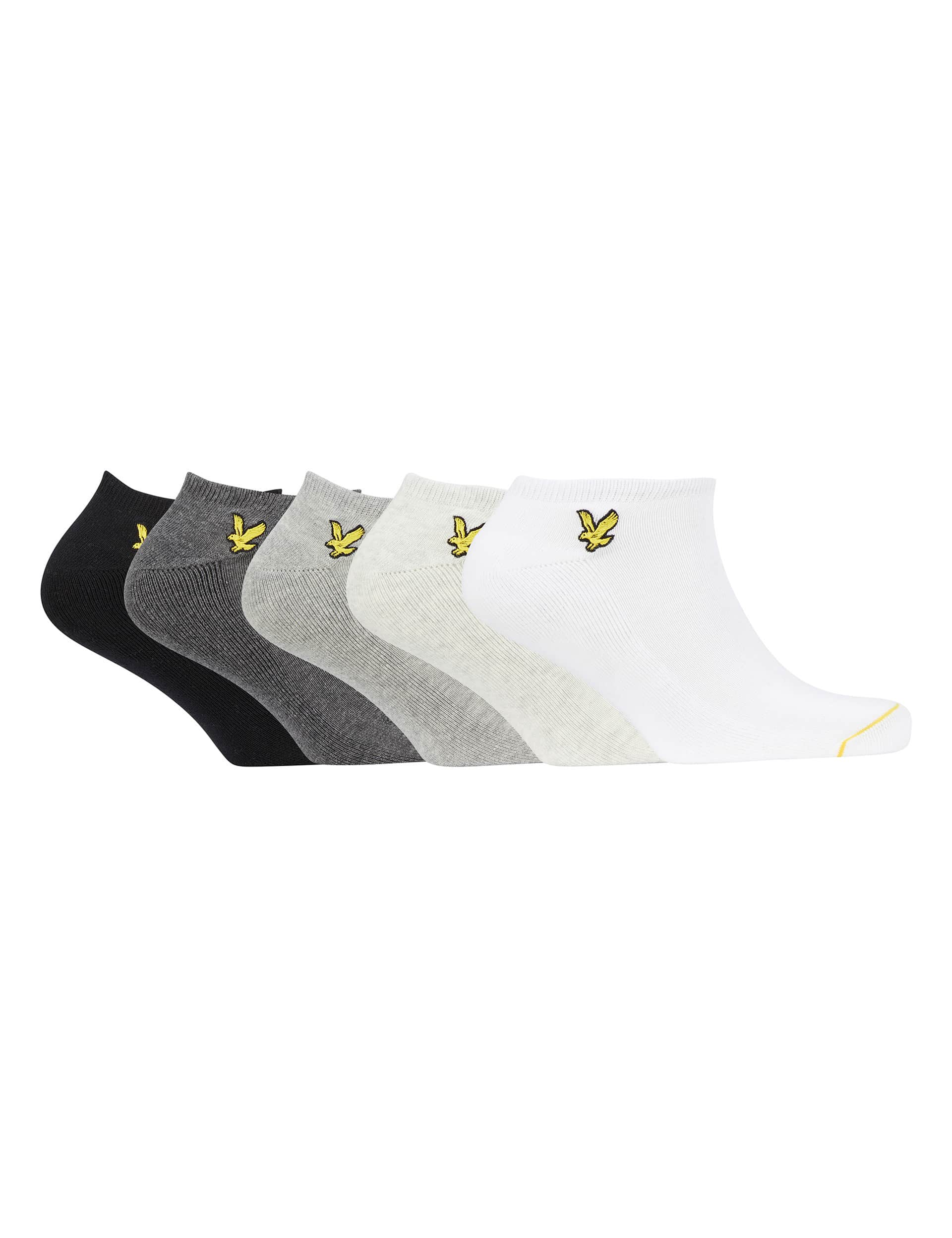 Lyle & Scott Men's 5pk Cotton Rich Trainer Socks - Multi, Multi