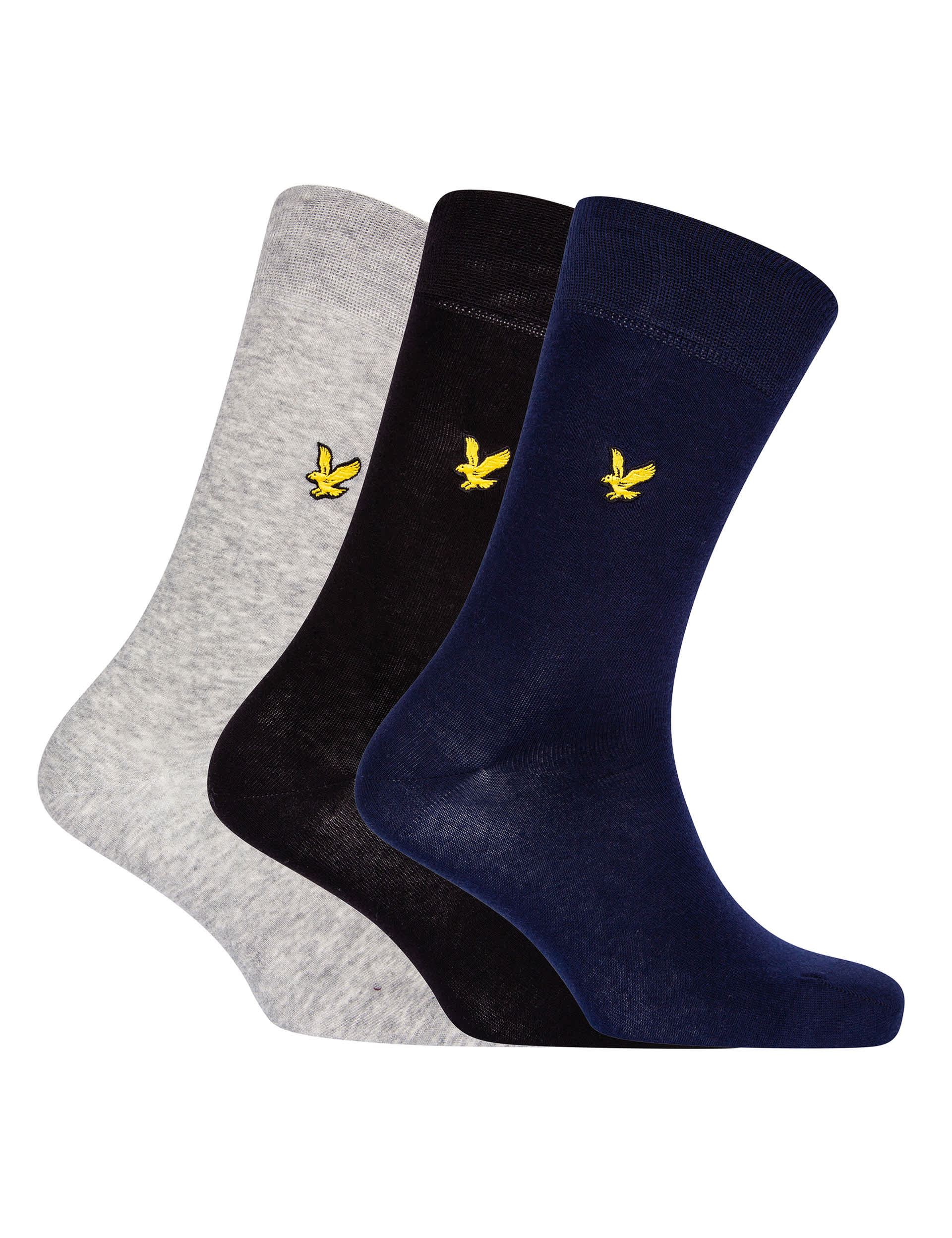 Lyle & Scott Men's 3pk Cotton Rich Socks - Multi, Multi