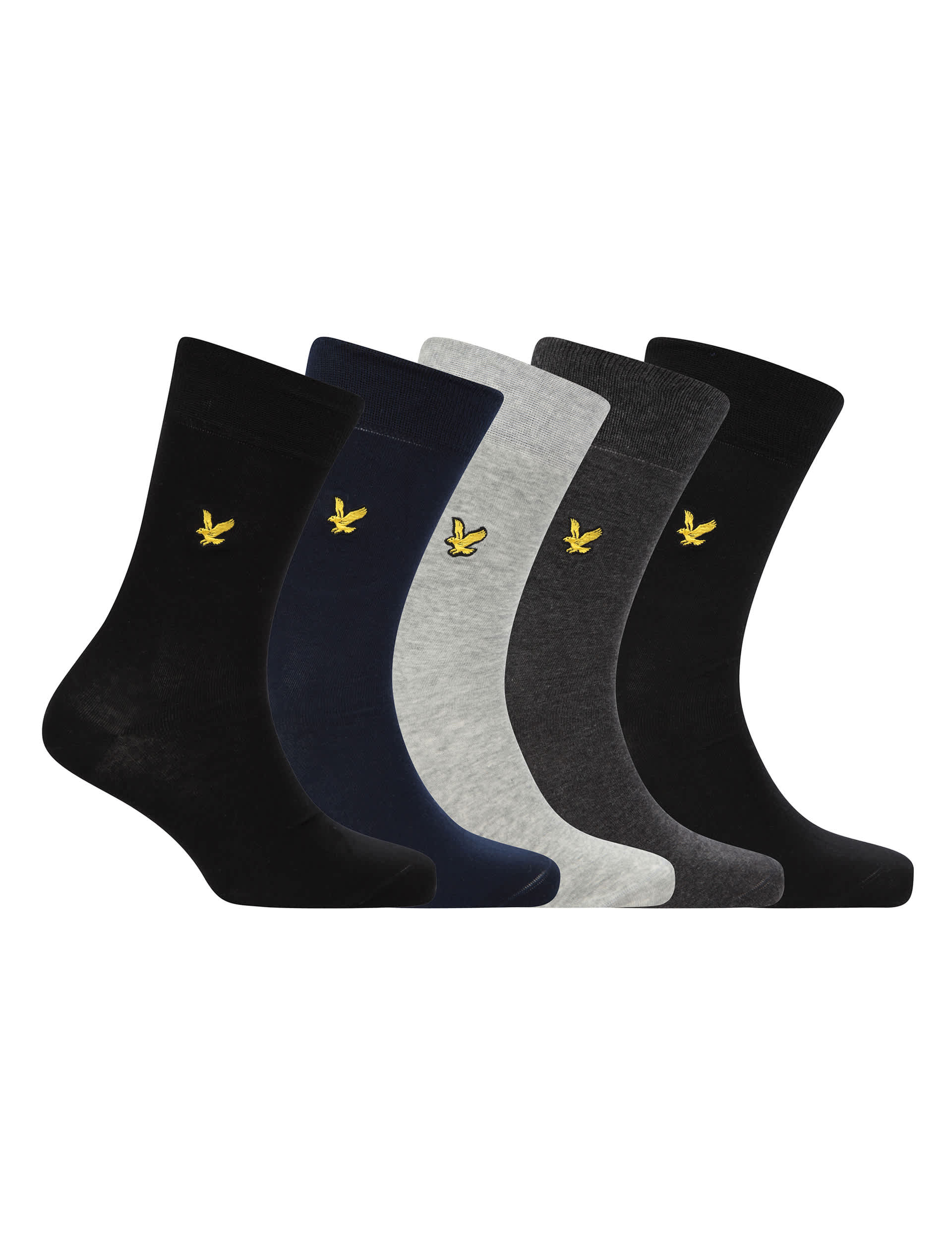 Lyle & Scott Men's 5pk Cotton Rich Socks - one size - Multi, Multi