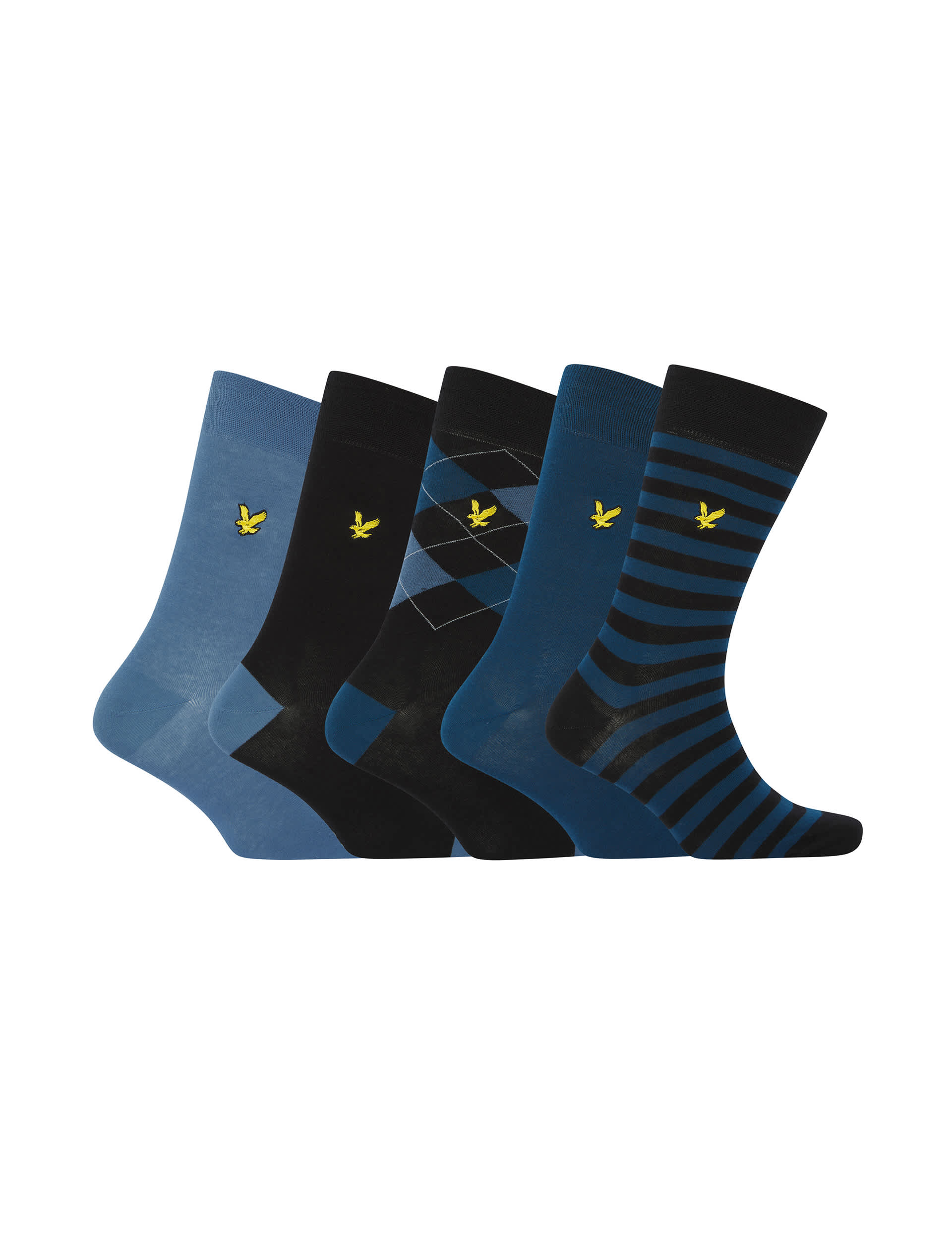 Lyle & Scott Men's 5pk Assorted Cotton Rich Socks - one size - Multi, Multi