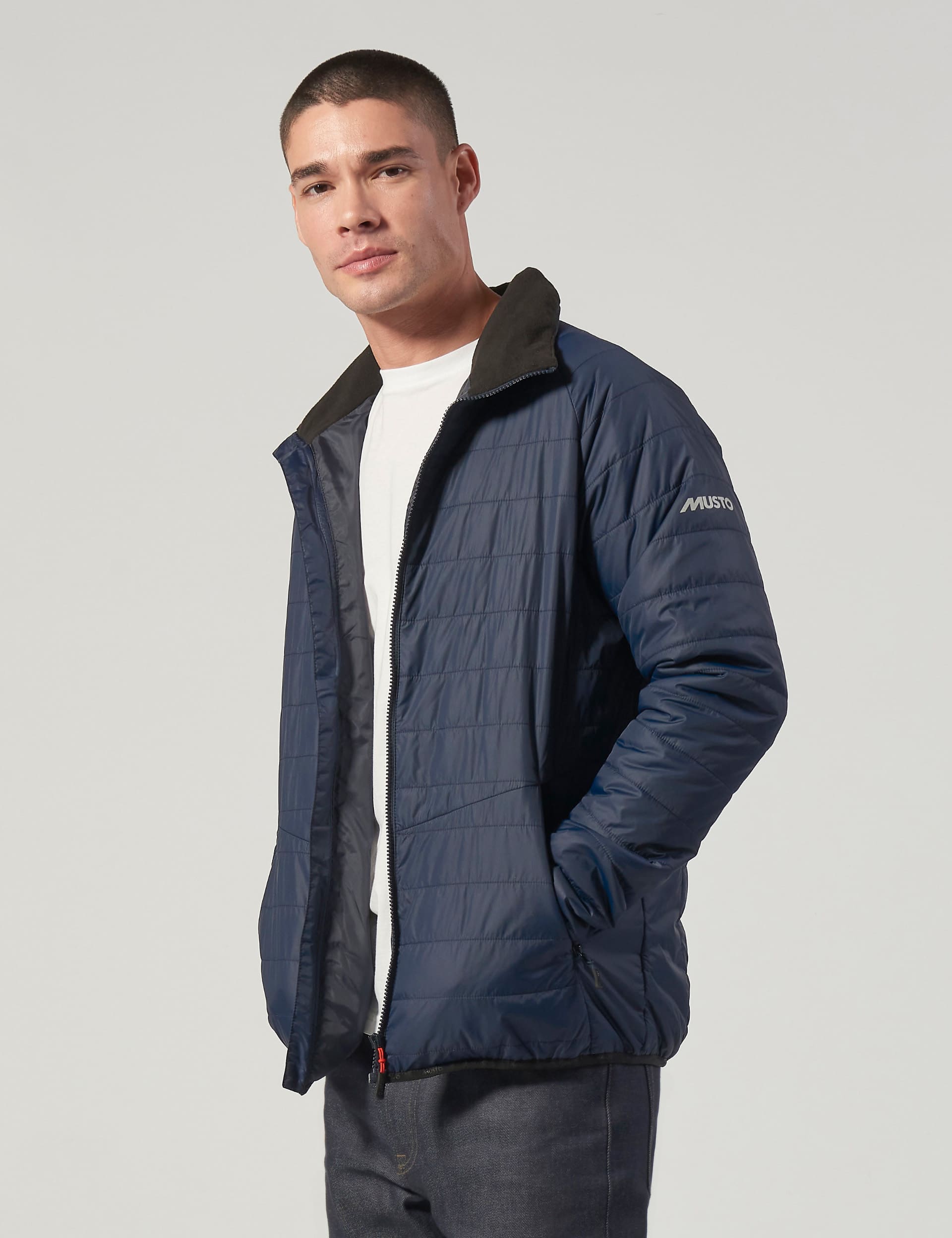 Musto Men's Padded Puffer Jacket - M - Navy, Navy