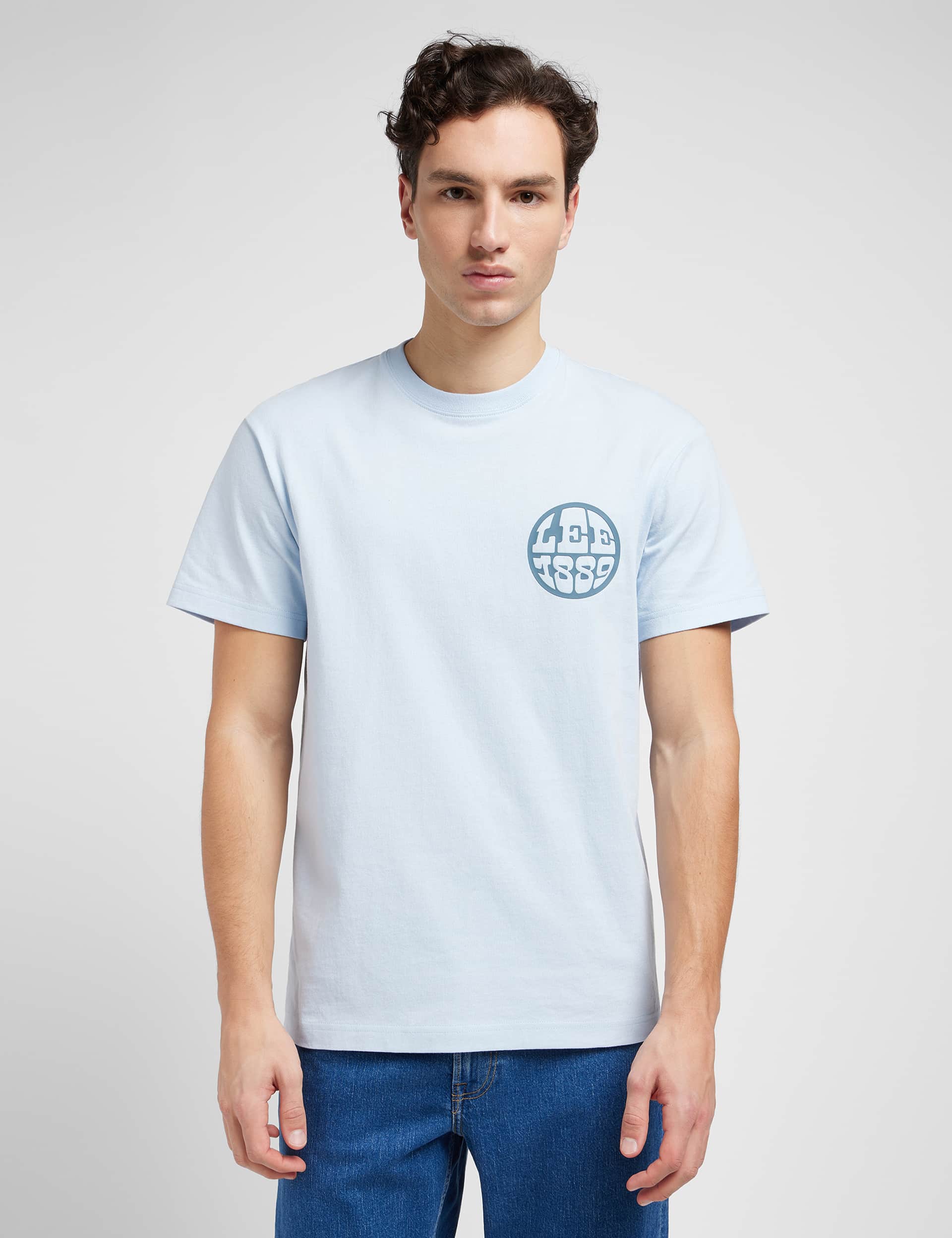 Lee Men's Pure Cotton Crew Neck T-Shirt