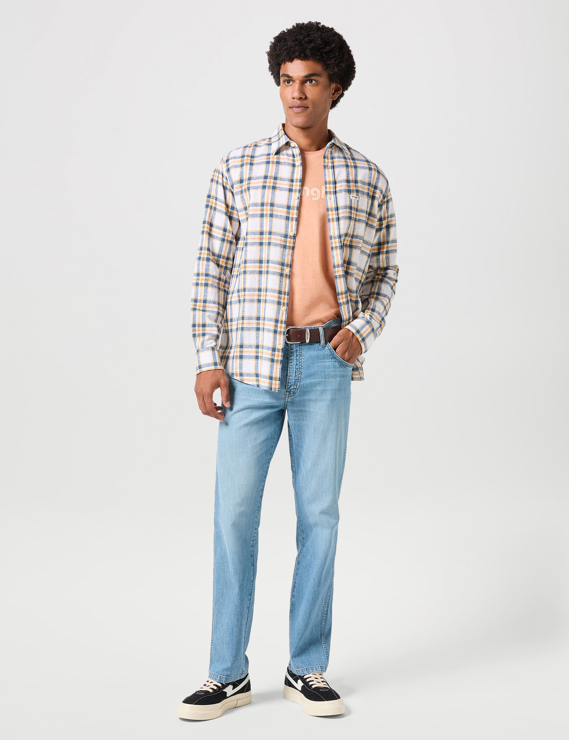 Wrangler Men's Pure Cotton Checked Shirt