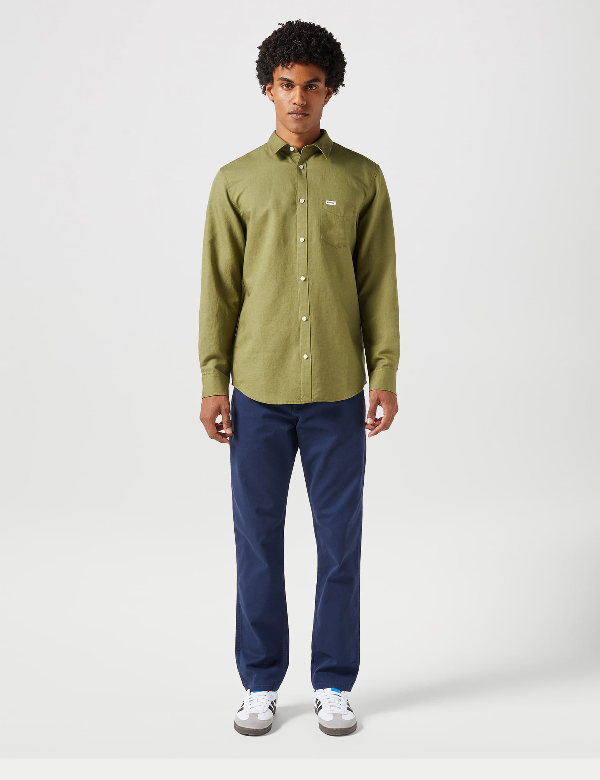 Wrangler Men's Linen Rich Oxford Shirt