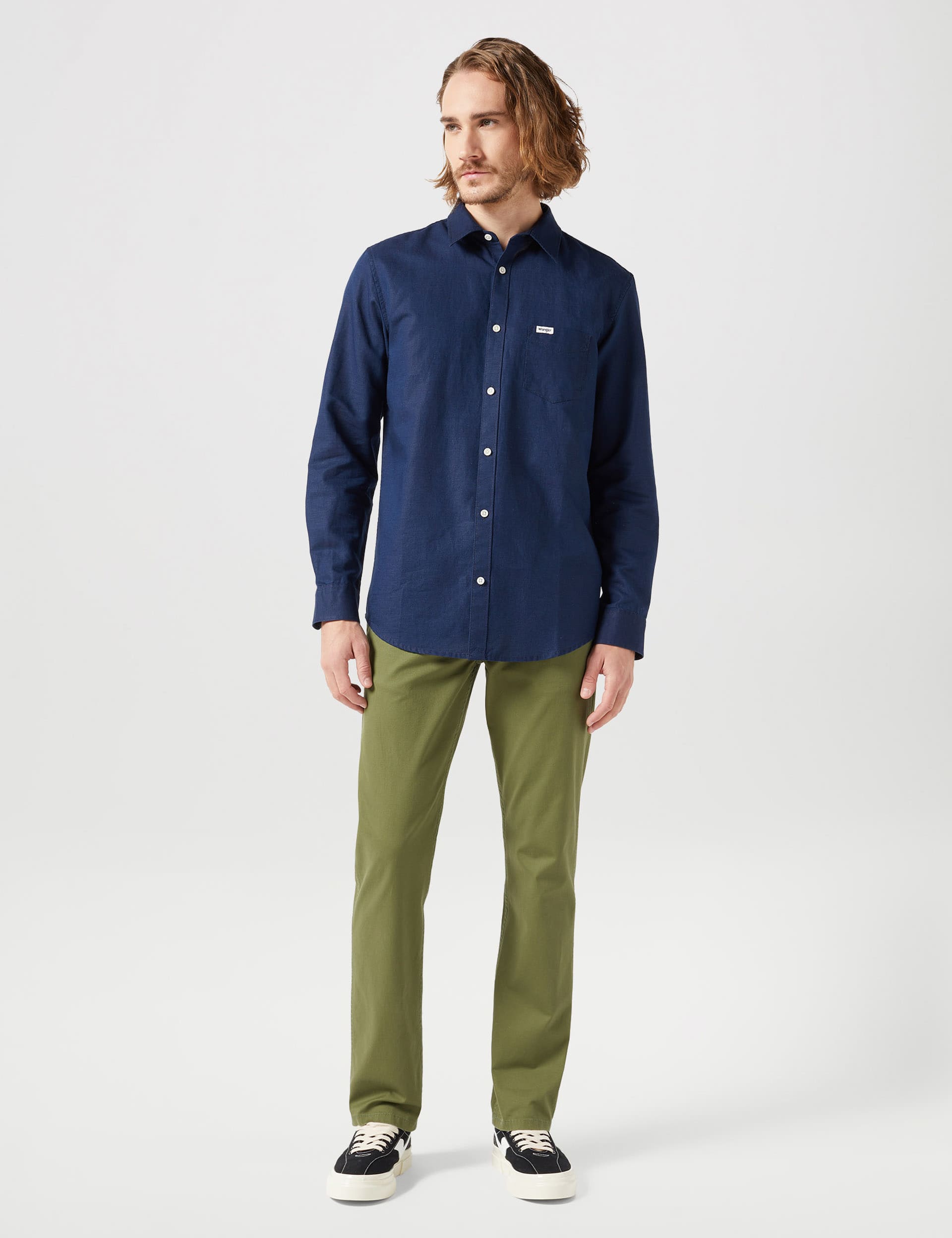 Wrangler Men's Linen Rich Oxford Shirt