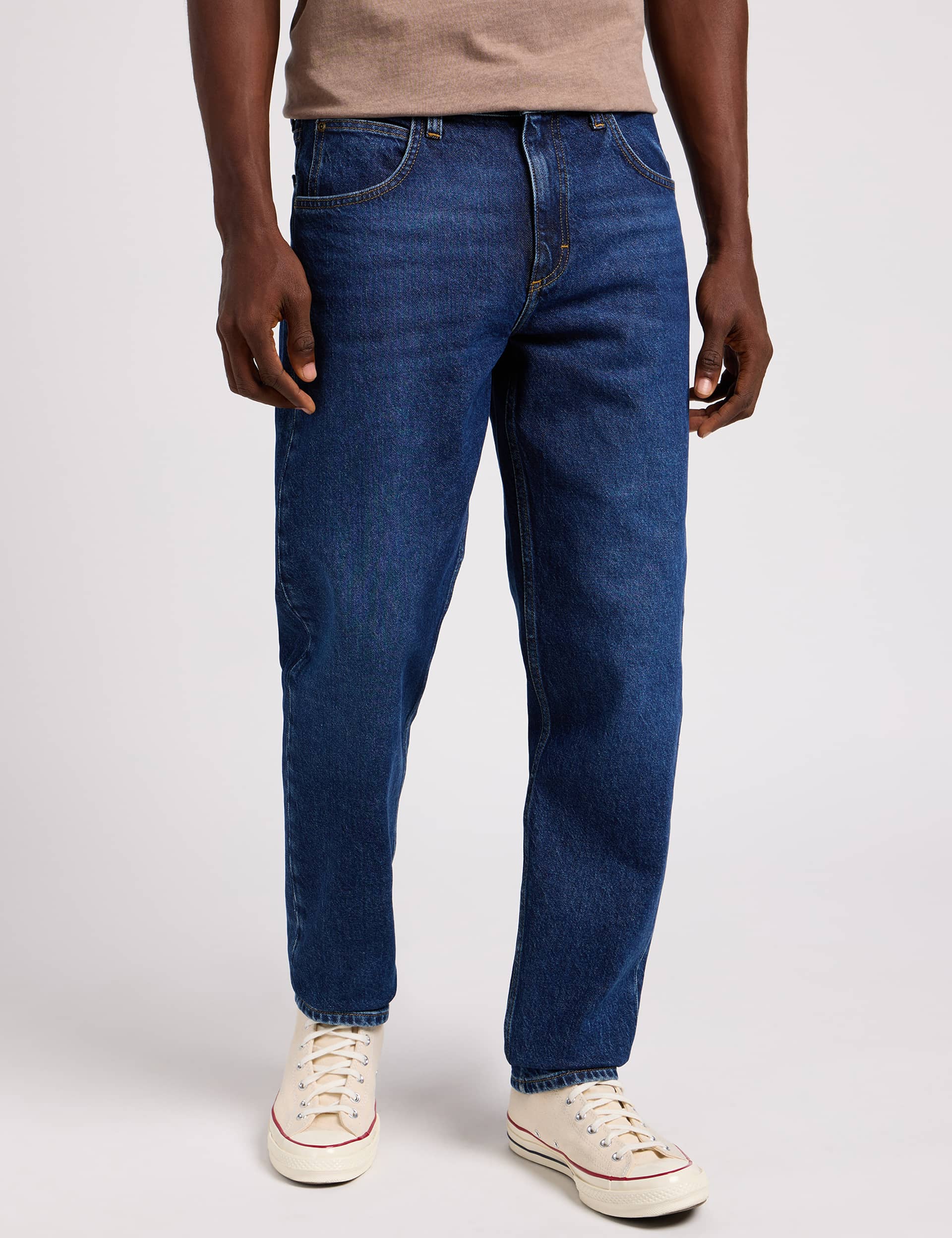 Lee Men's Tapered Fit Relaxed 5 Pocket Jeans