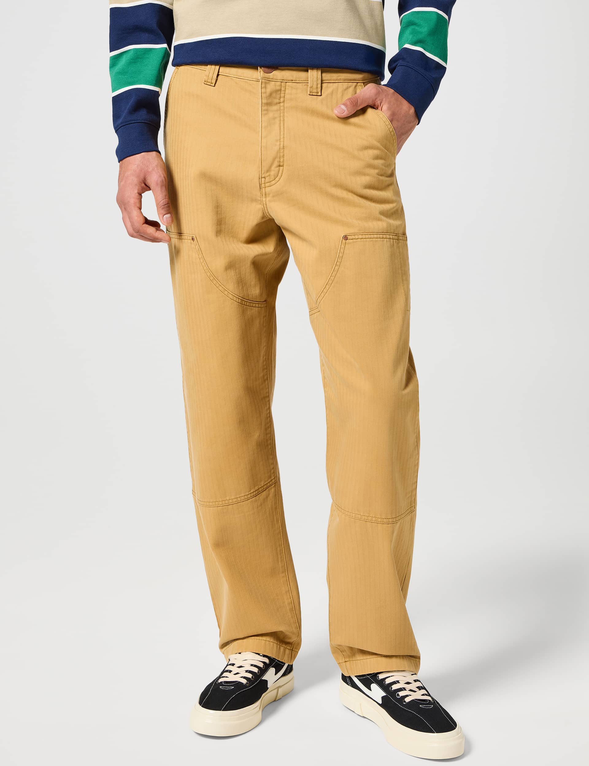 Wrangler Men's Pure Cotton Regular Fit Carpenter Trousers - 3632 - Yellow, Yellow