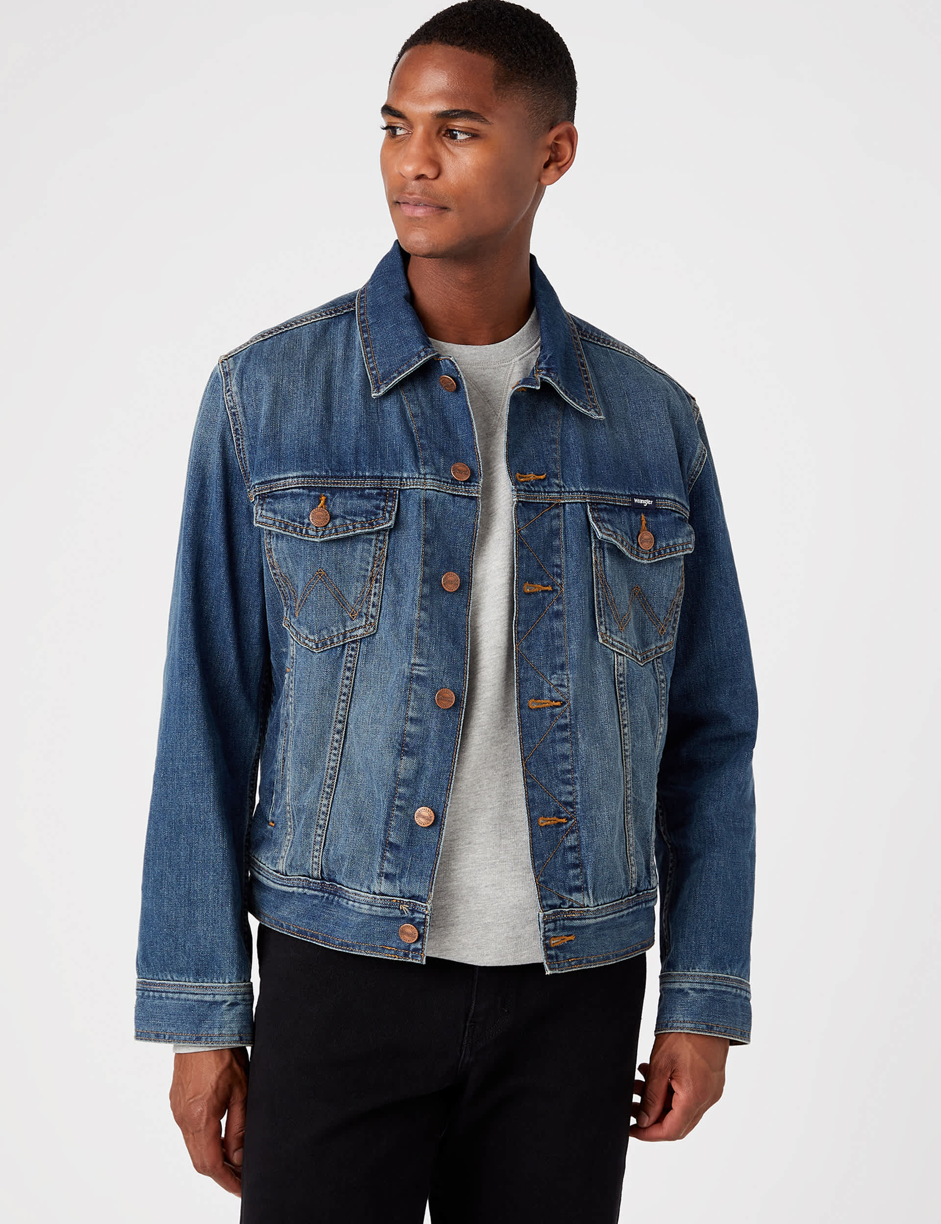 Wrangler Men's Classic Denim Jacket - Blue, Blue