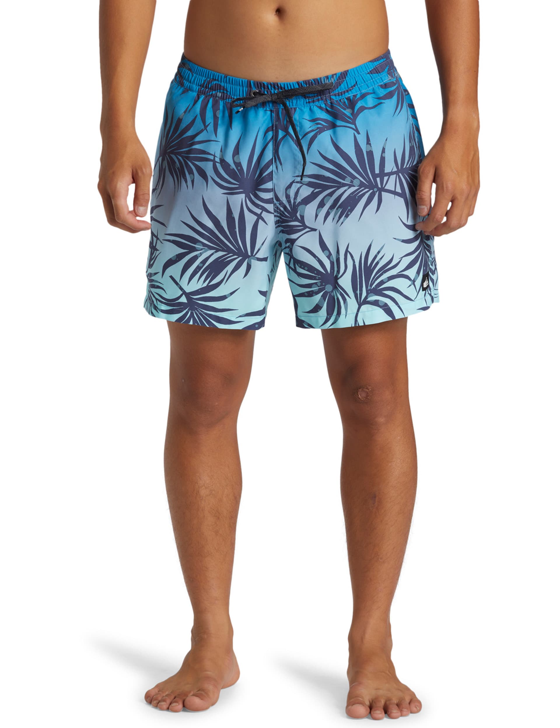 Quiksilver Men's Everyday Mix Volley Floral Swim Shorts - Blue Mix, Bright Blue Mix,Blue Mix