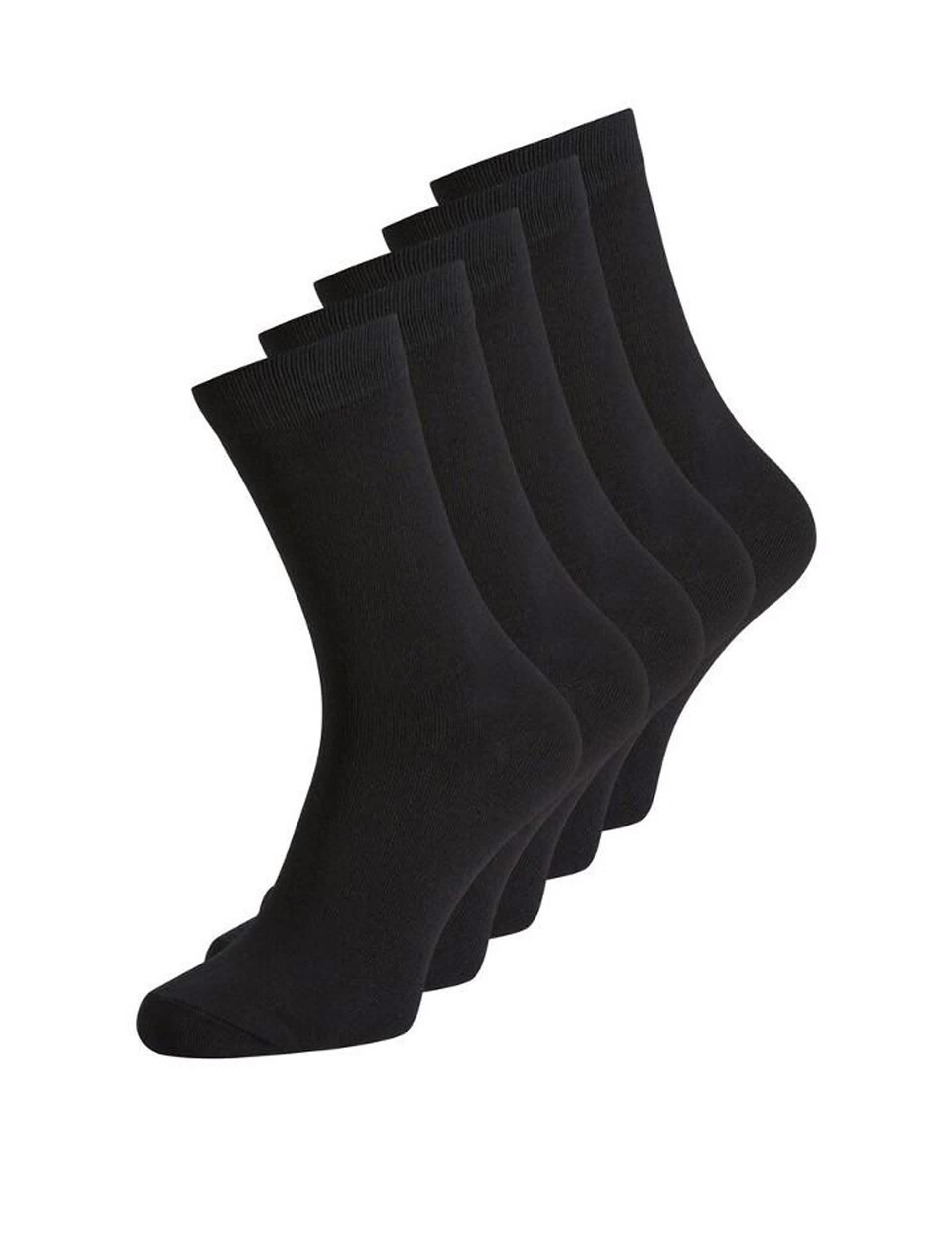 Jack & Jones Men's 5pk Cotton Rich Socks - Black, Black,Multi