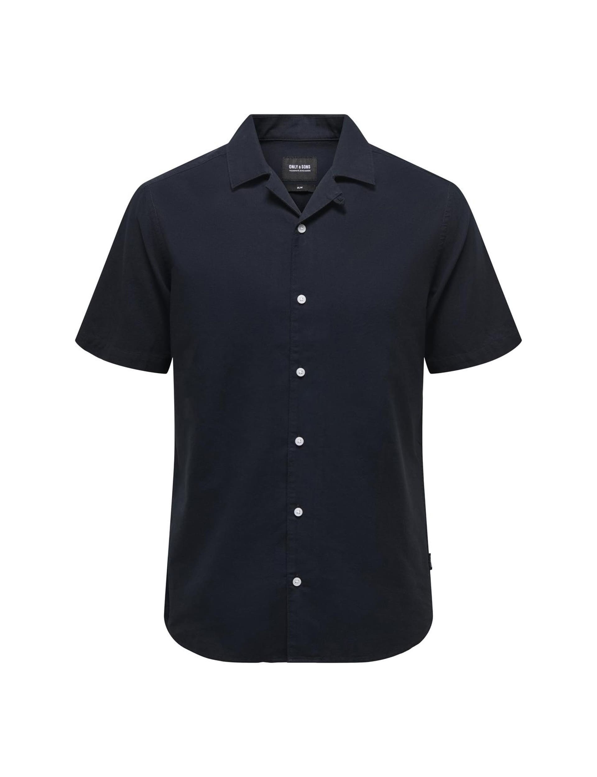 Only & Sons Men's Cotton Rich Oxford Shirt - L - Navy, Navy