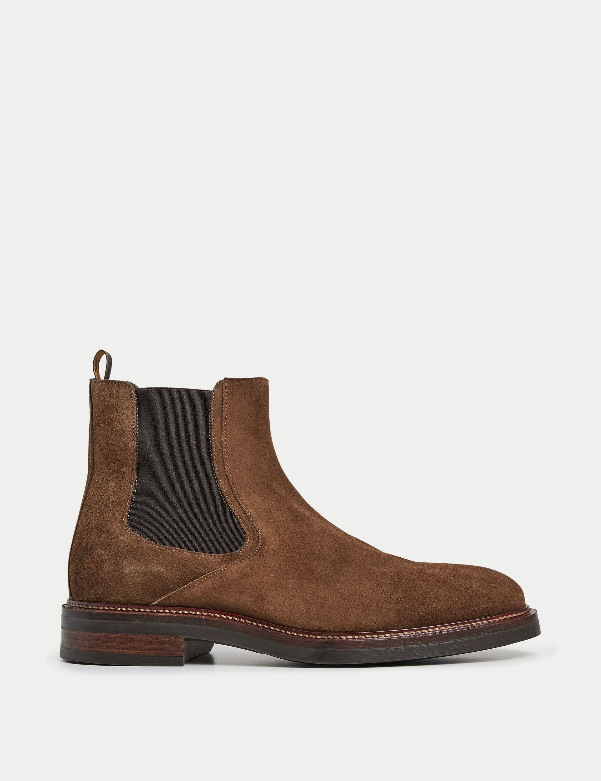 Hackett Men's Suede Pull-On Chelsea Boots - 9 - Brown, Brown