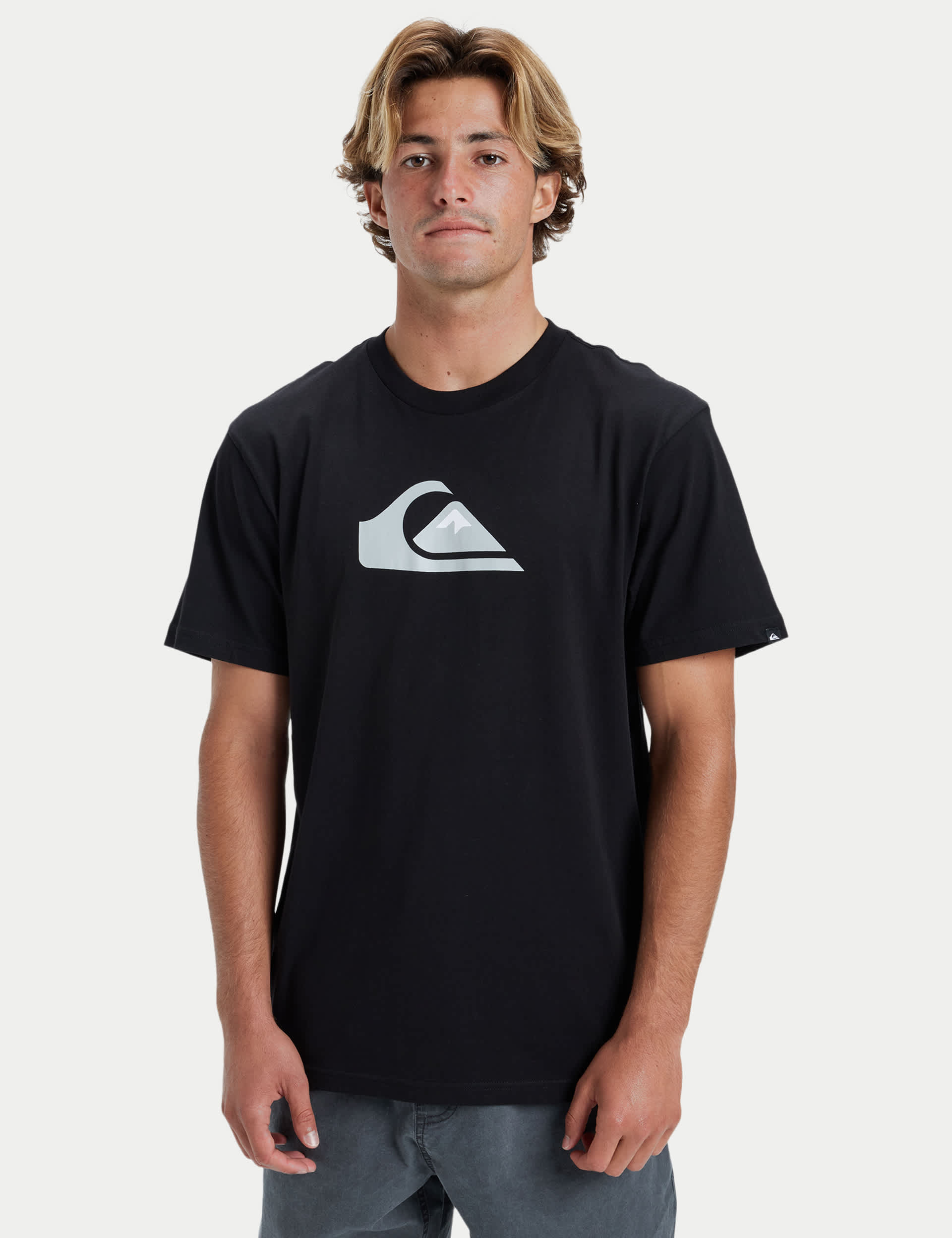 Quiksilver Men's Pure Cotton Logo T-Shirt - M - Black, Black