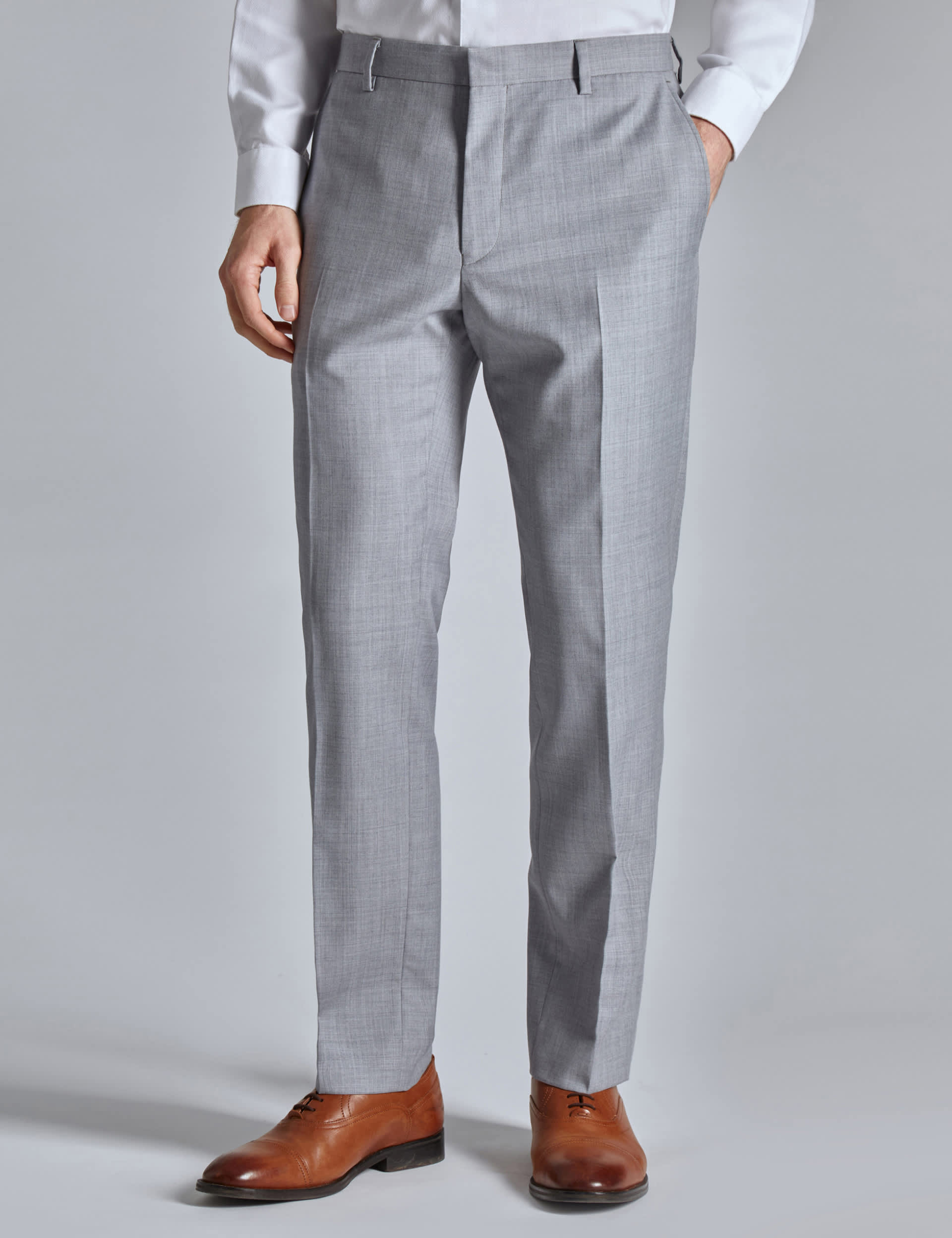 Ted Baker Men's Slim Fit Wool Rich Suit Trousers - 34REG - Grey, Grey