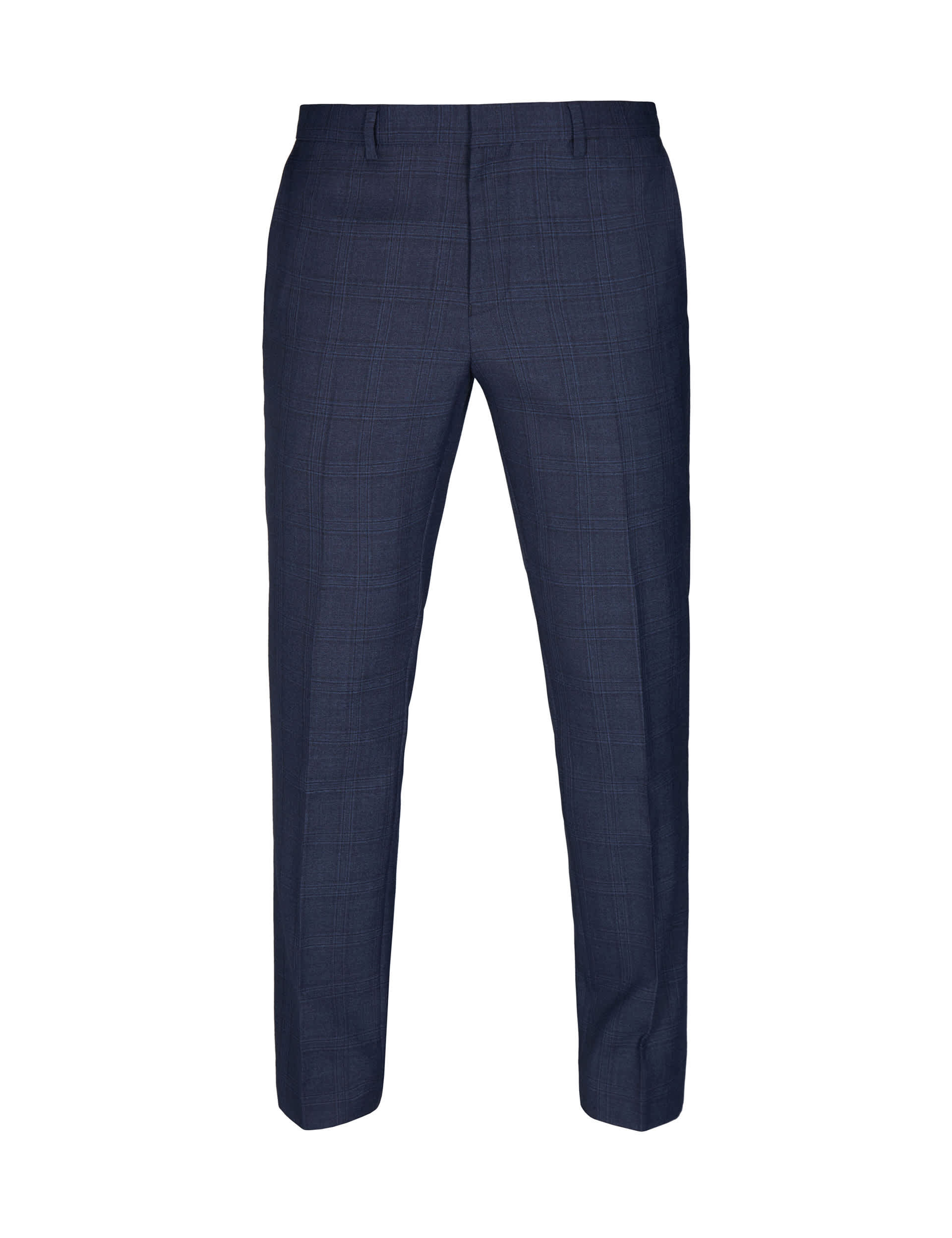 Ted Baker Men's Slim Fit Wool Rich Check Suit Trousers - 28REG - Navy, Navy