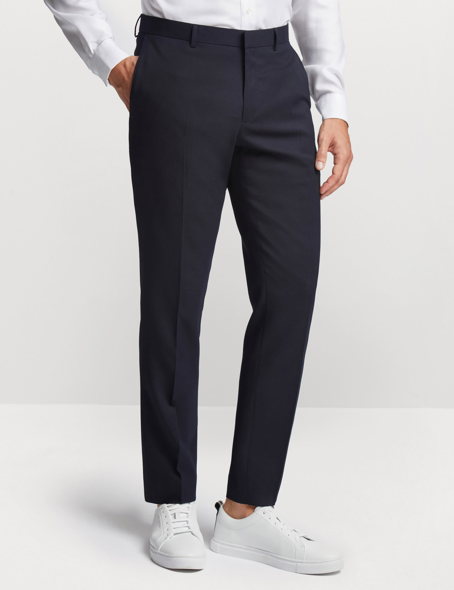 Ted Baker Men's Slim Fit Wool Rich Textured Suit Trousers