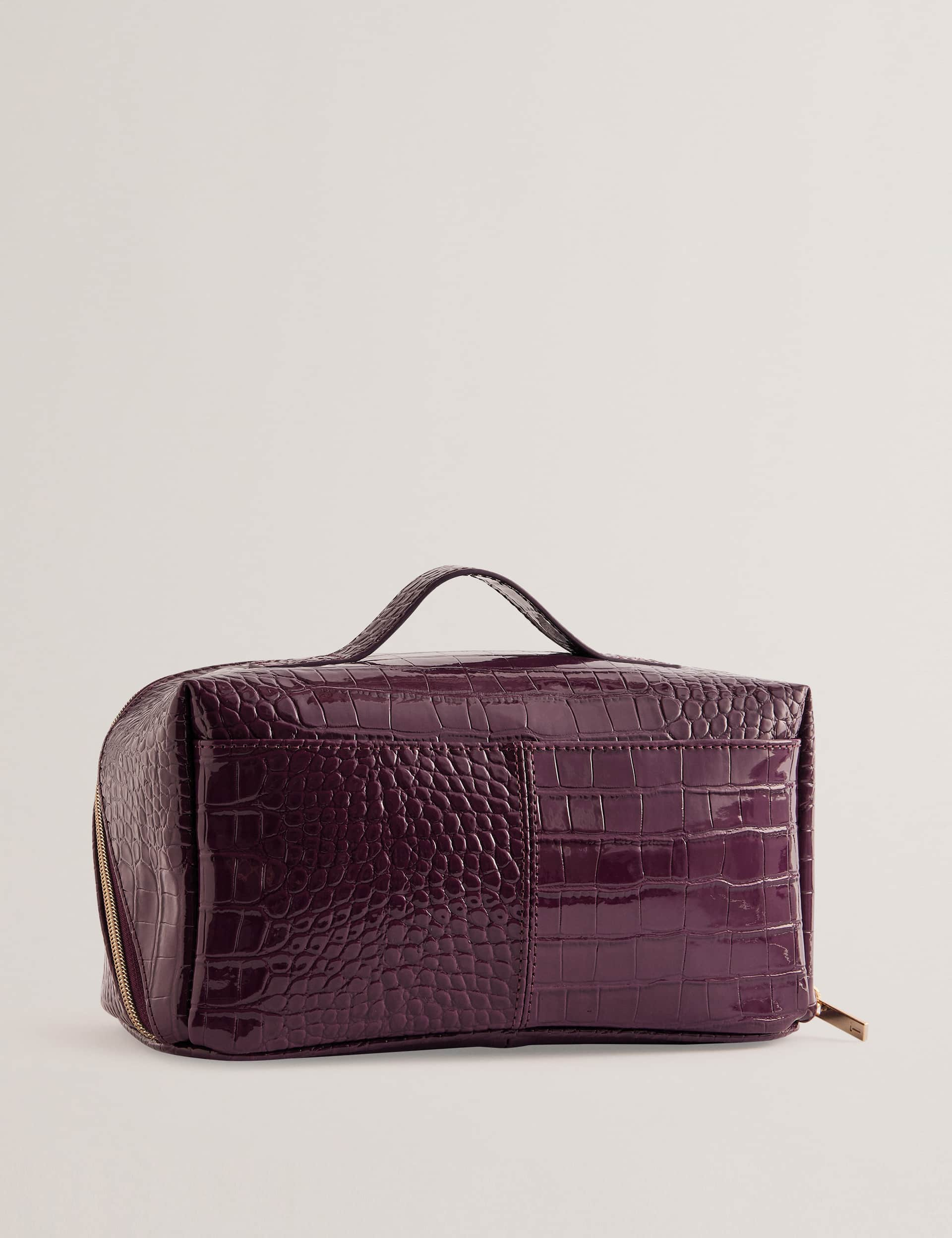 Ted Baker Women's Haanas Imitation Croc Large Washbag - Purple, Purple