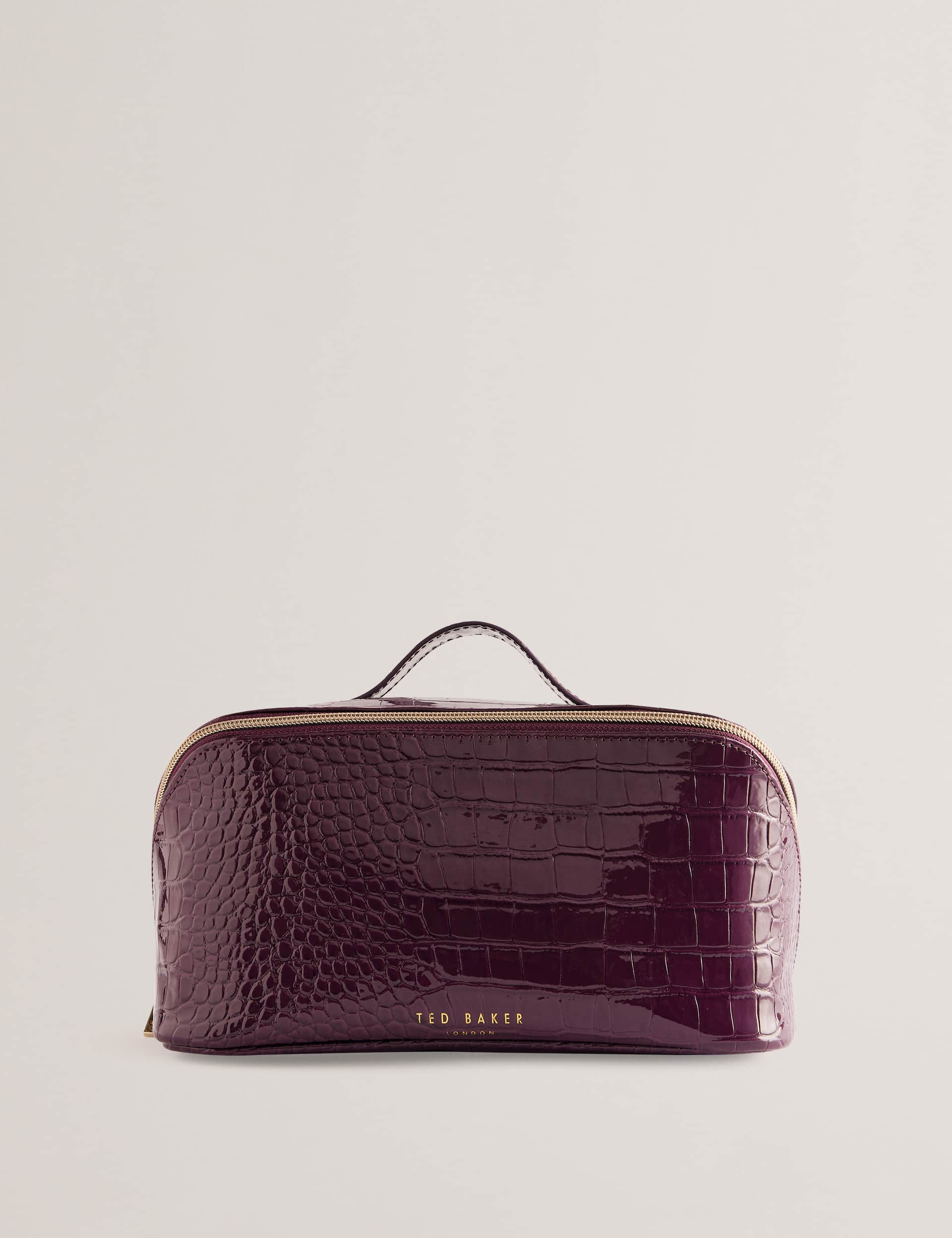 Ted Baker Women's Haanas Imitation Croc Large Washbag - Purple, Purple