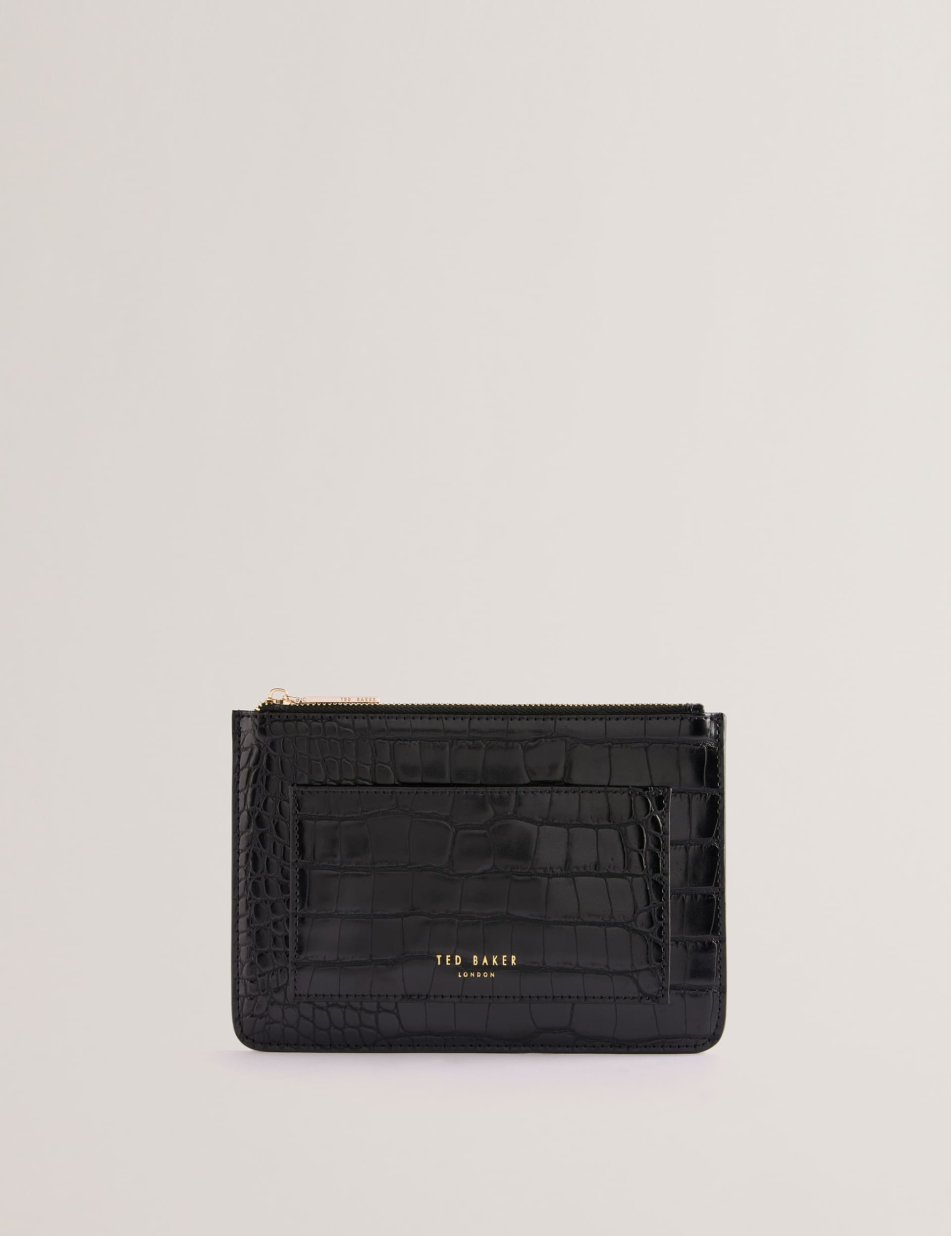 Ted Baker Women's Wendiia Imitation Croc Wallet - Black, Black