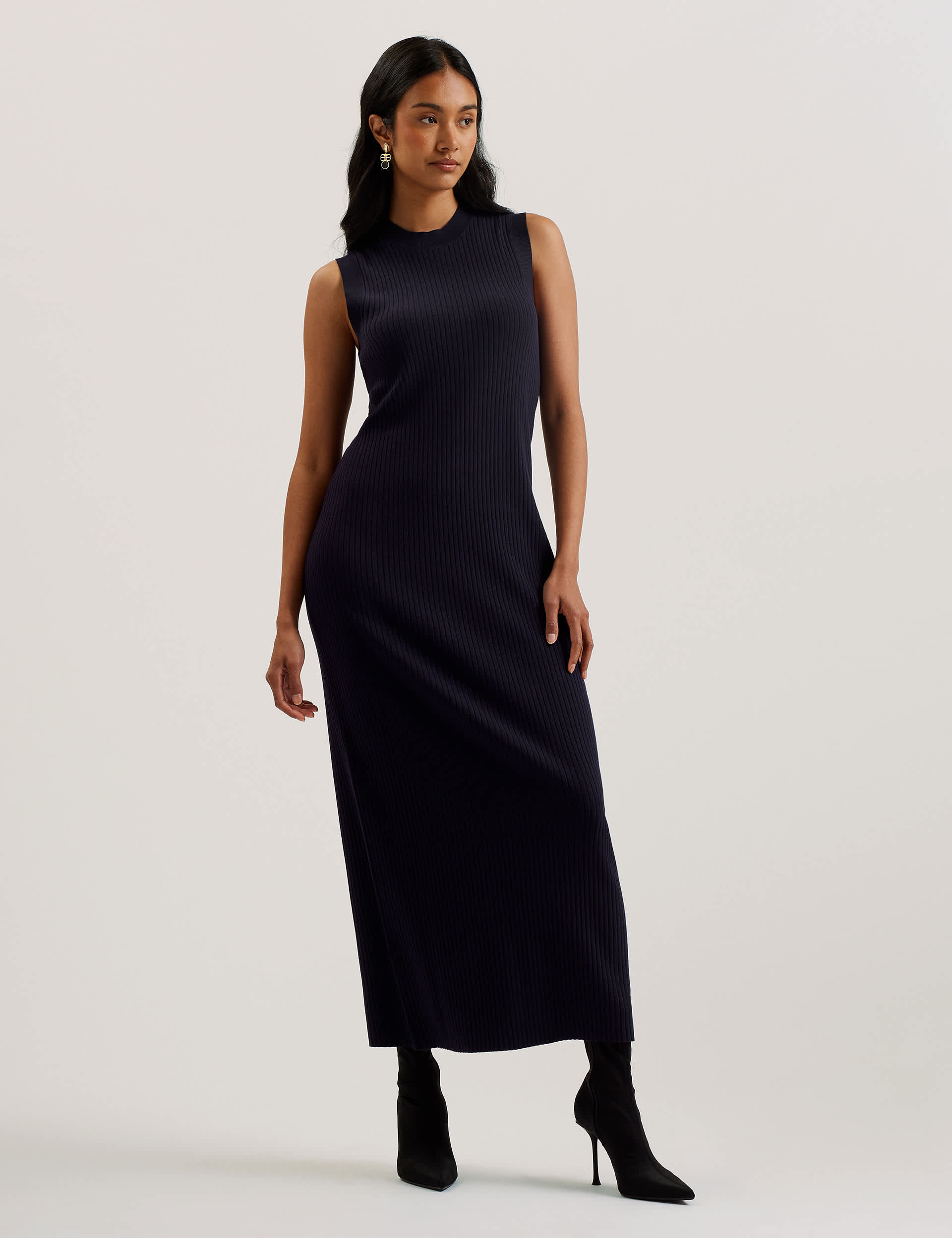 Ted Baker Women's Knitted Maxi Column Dress - 14 - Navy, Navy