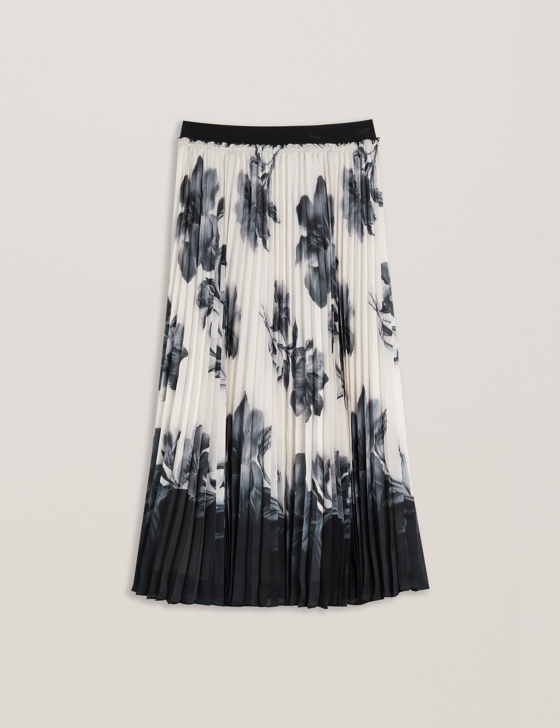 Ted Baker Women's Floral Pleated Midi Skirt - 10 - White, White