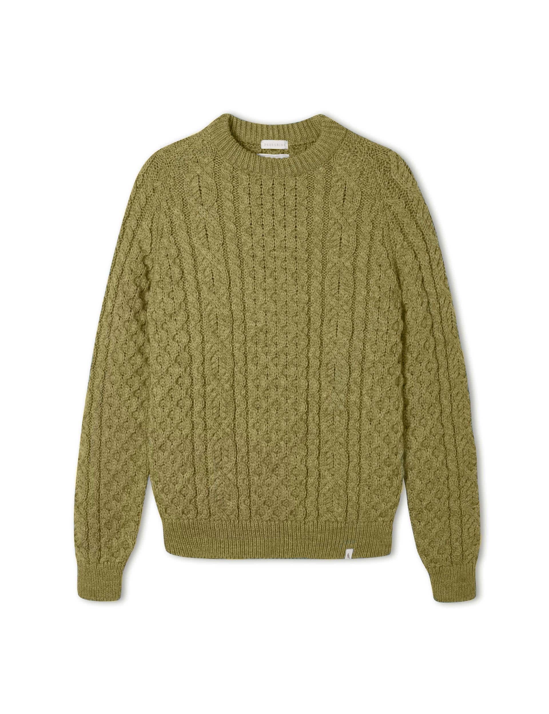 Peregrine Men's Hudson Aran Jumper - XXL - Green, Green