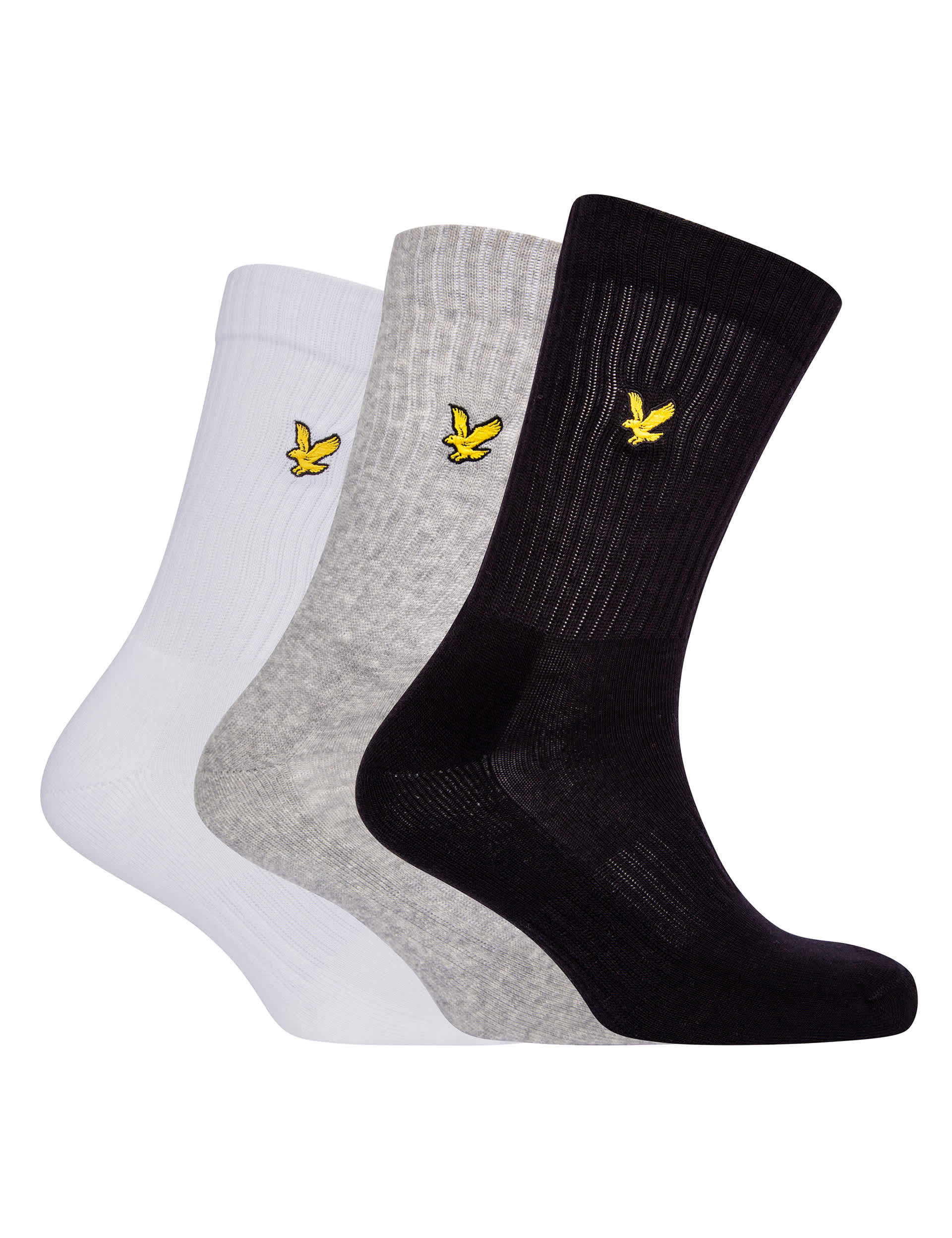 Lyle & Scott Men's 3pk Cotton Rich Sports Socks - 7-11 - Multi, Multi