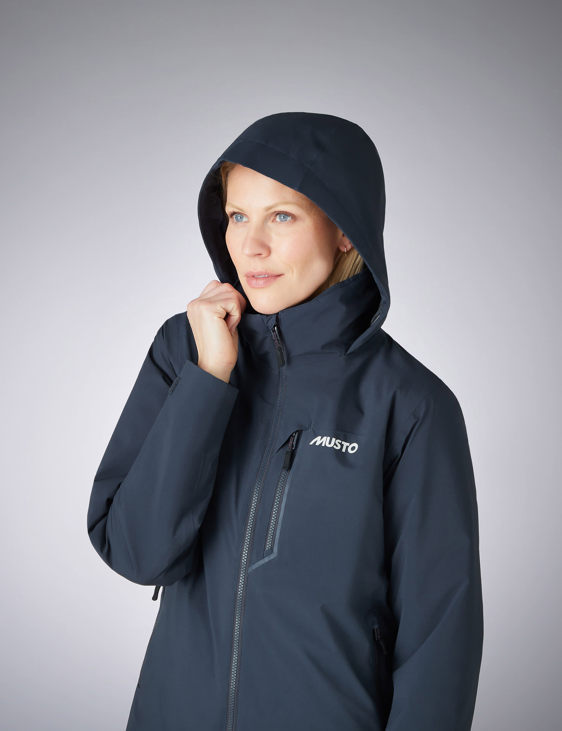 Musto Women's Rain Jacket - 14REG - Navy, Navy,Purple