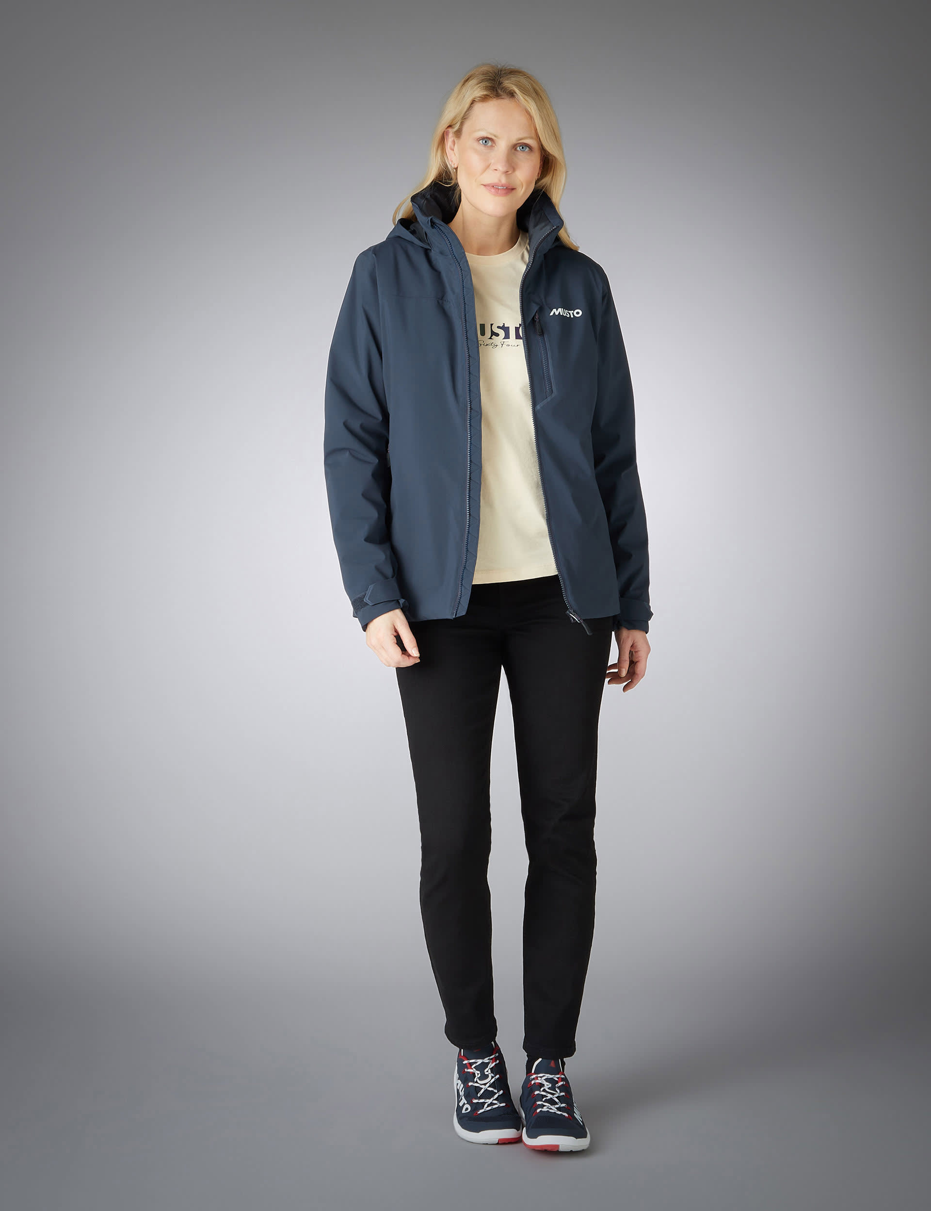 Musto Women's Rain Jacket - 8REG - Navy, Navy