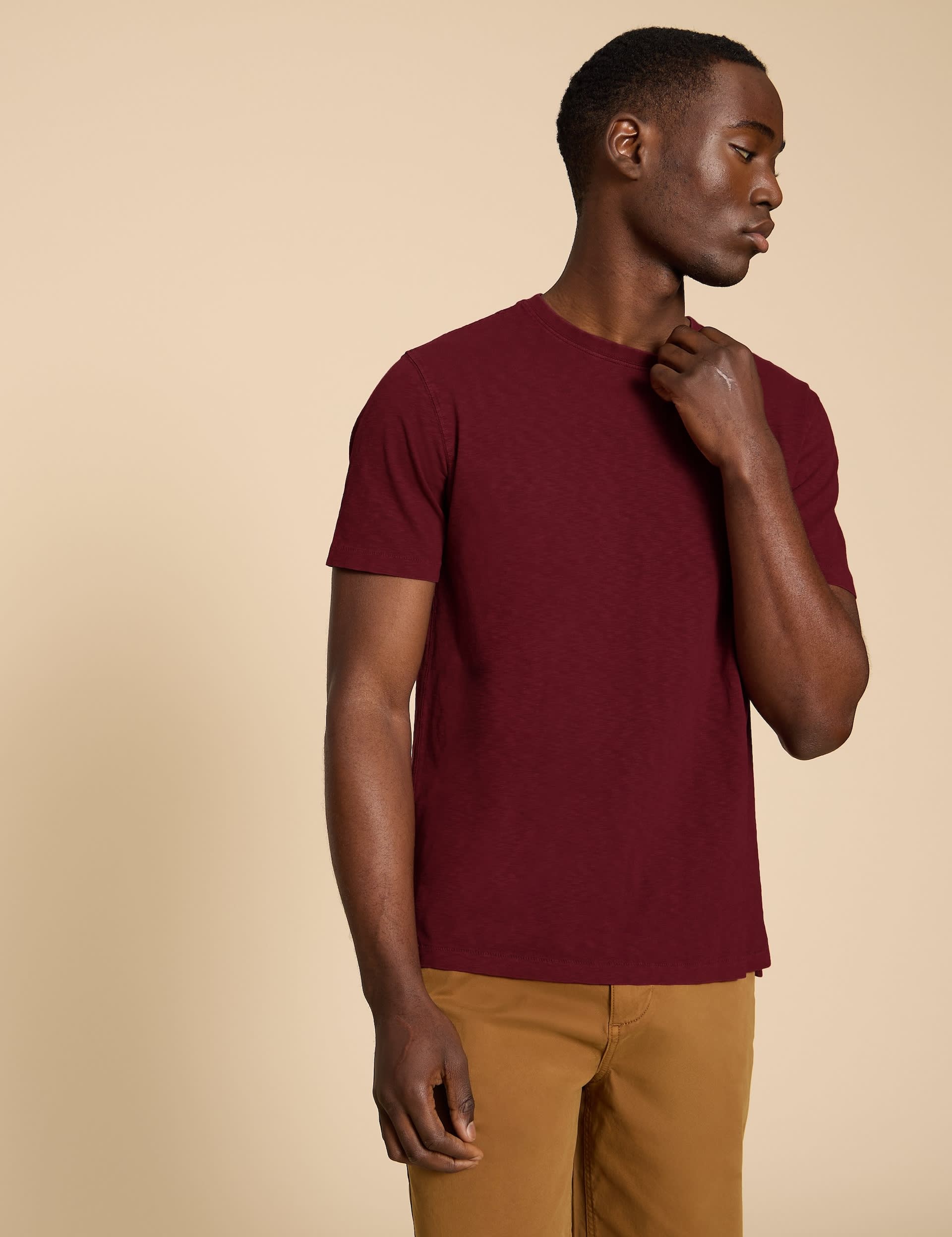 White Stuff Men's Pure Cotton Crew Neck T-Shirt