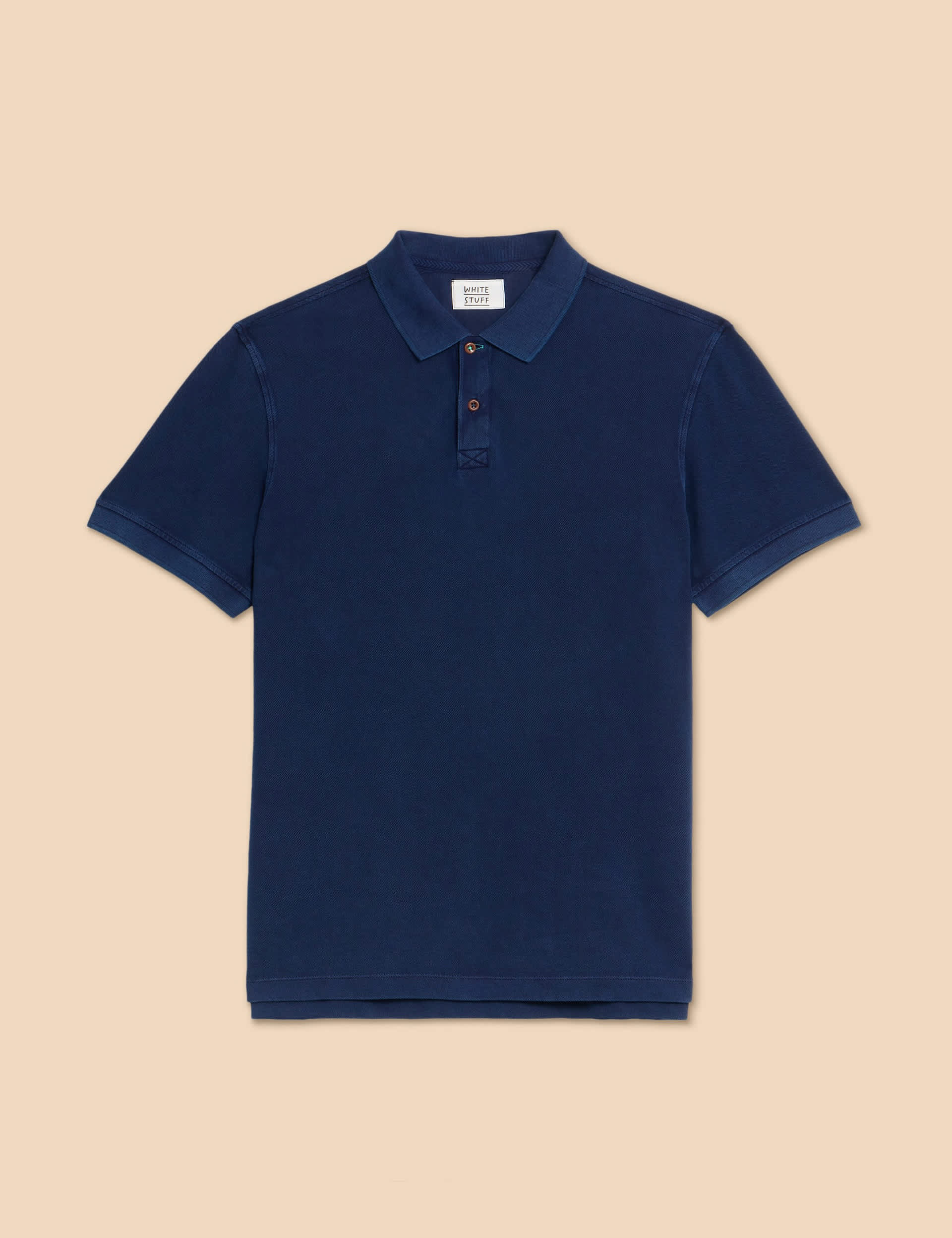 White Stuff Men's Pure Cotton Polo Shirt - Blue, Blue