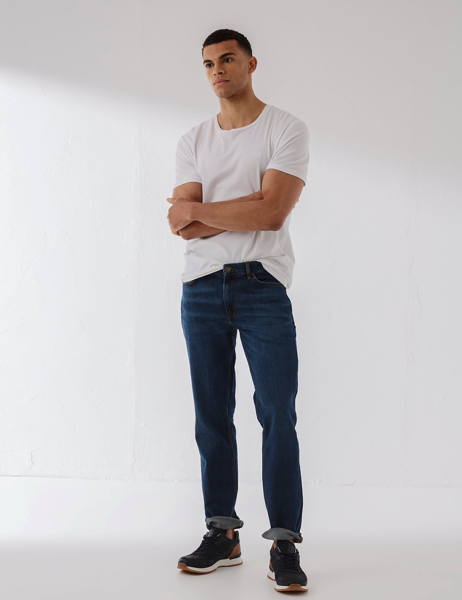 Fatface Men's Slim Fit 5 Pocket Mid Wash Jeans