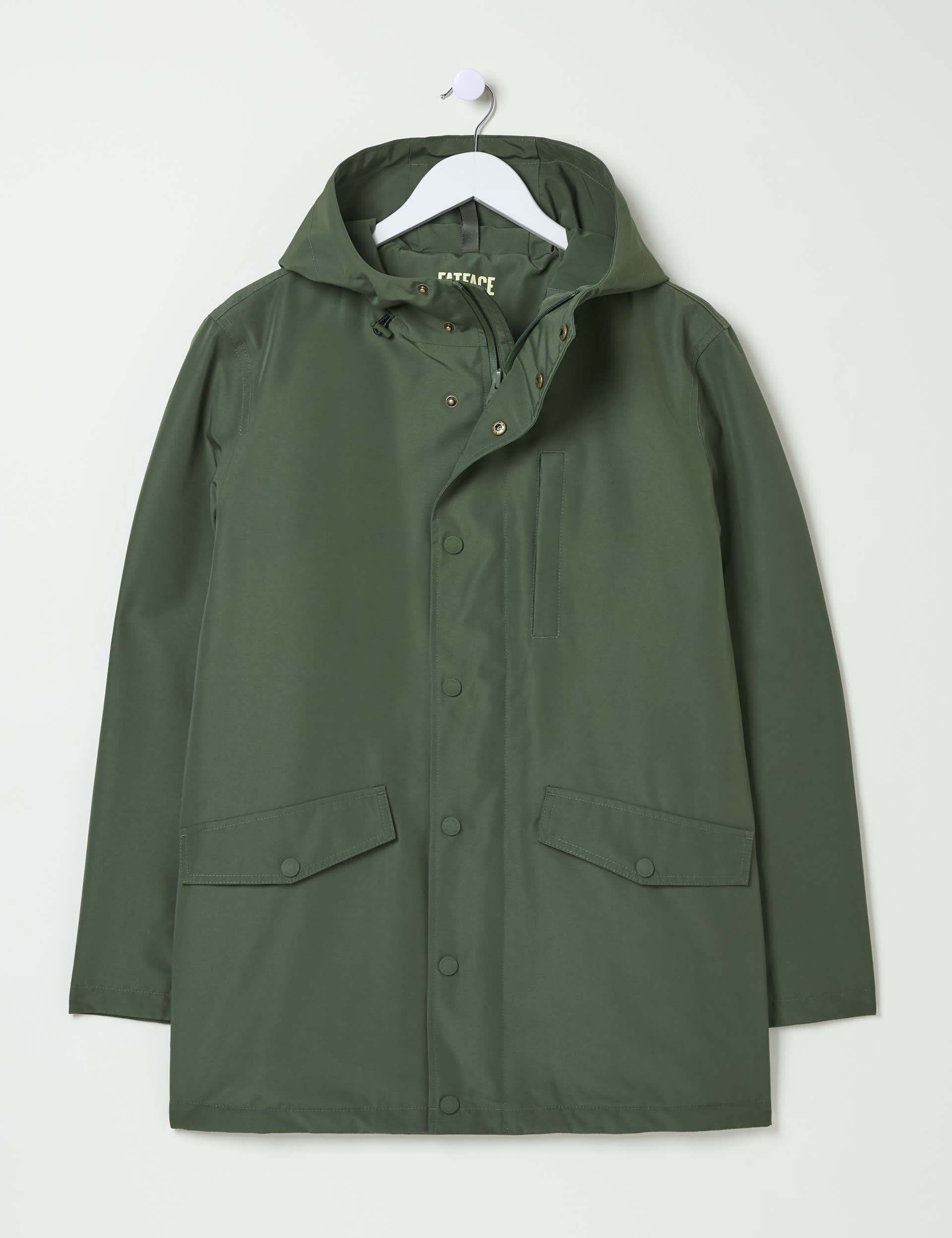 Fatface Men's Westbay Raincoat - LREG - Dark Green, Dark Green