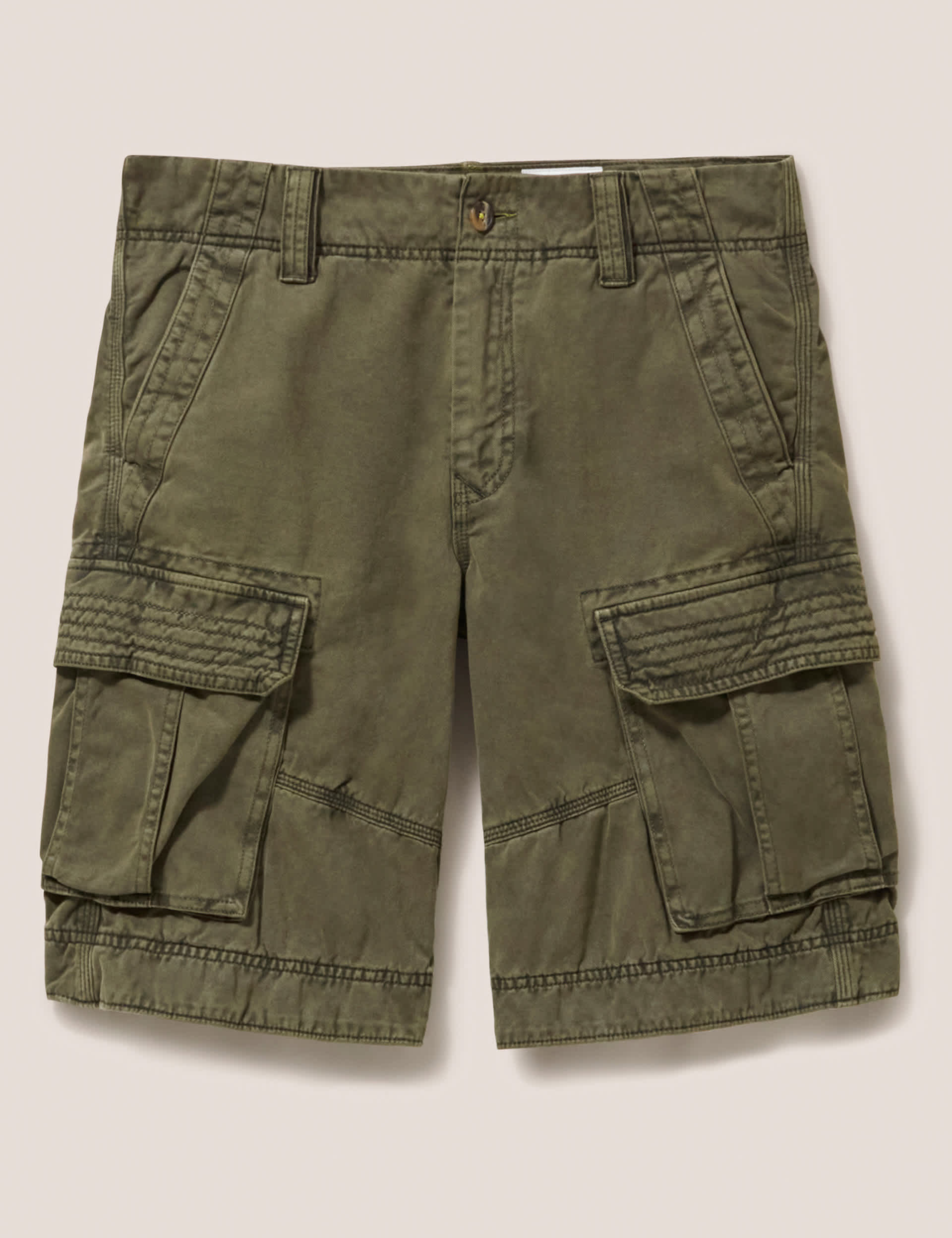 White Stuff Men's Pure Cotton Cargo Shorts - 34REG - Green, Green