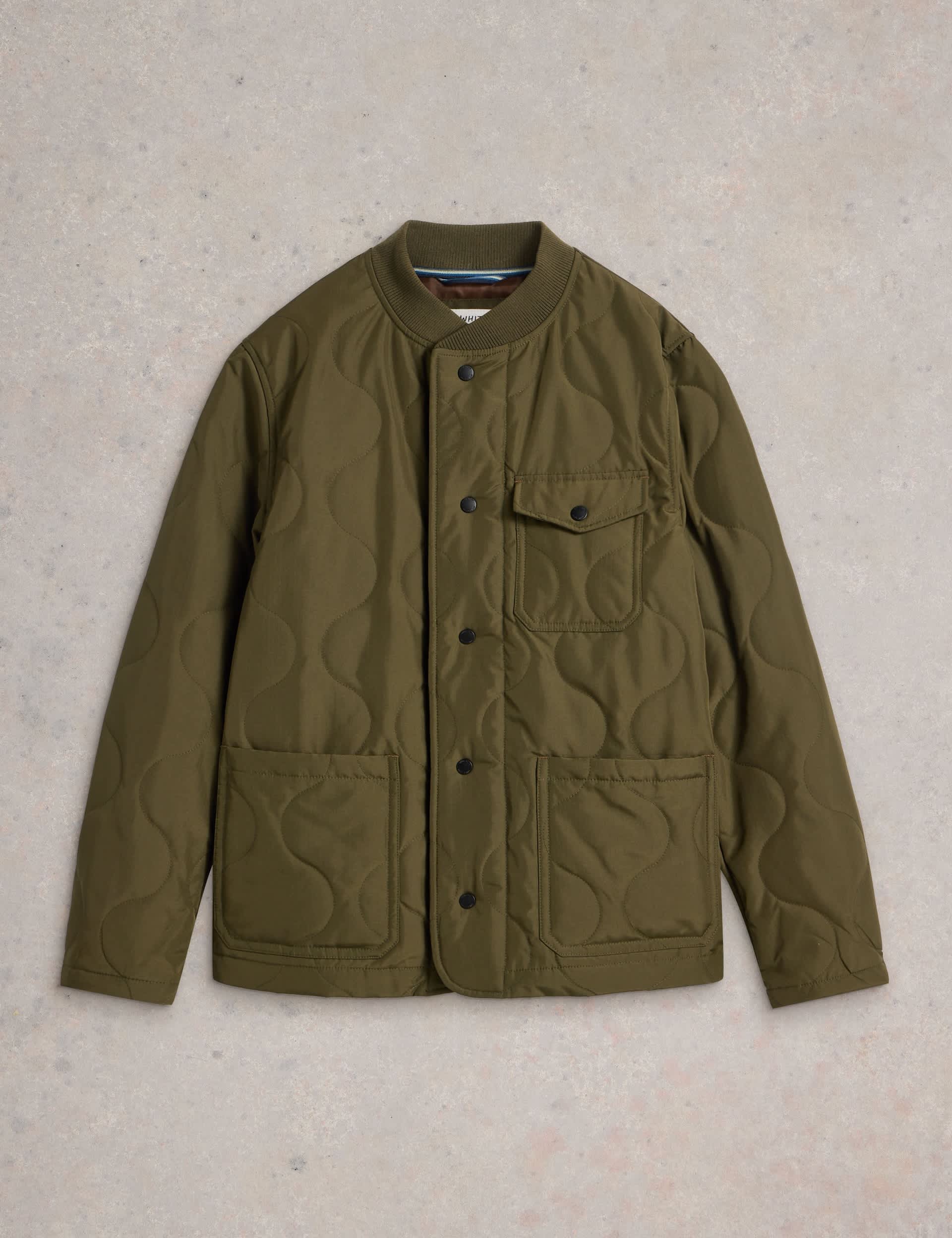 White Stuff Men's Quilted Jacket - Green, Green