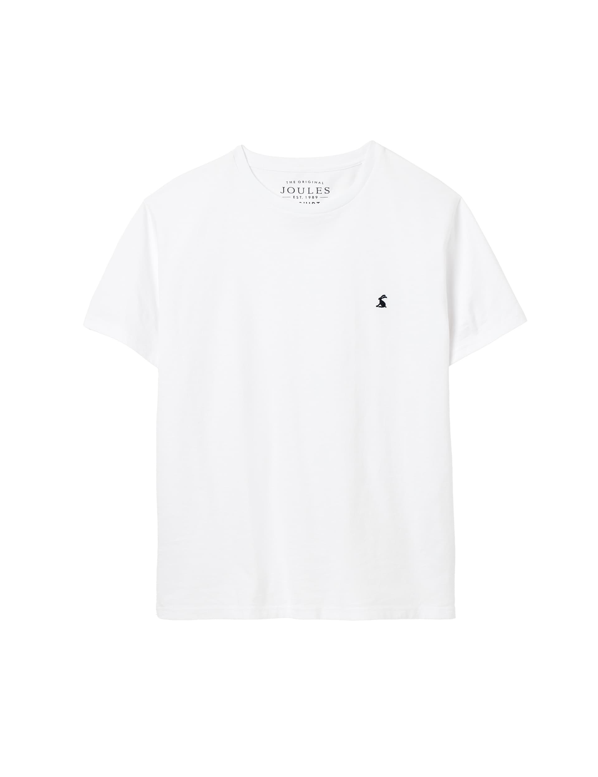 Joules Men's Pure Cotton Jersey Crew Neck T-Shirt - White, White