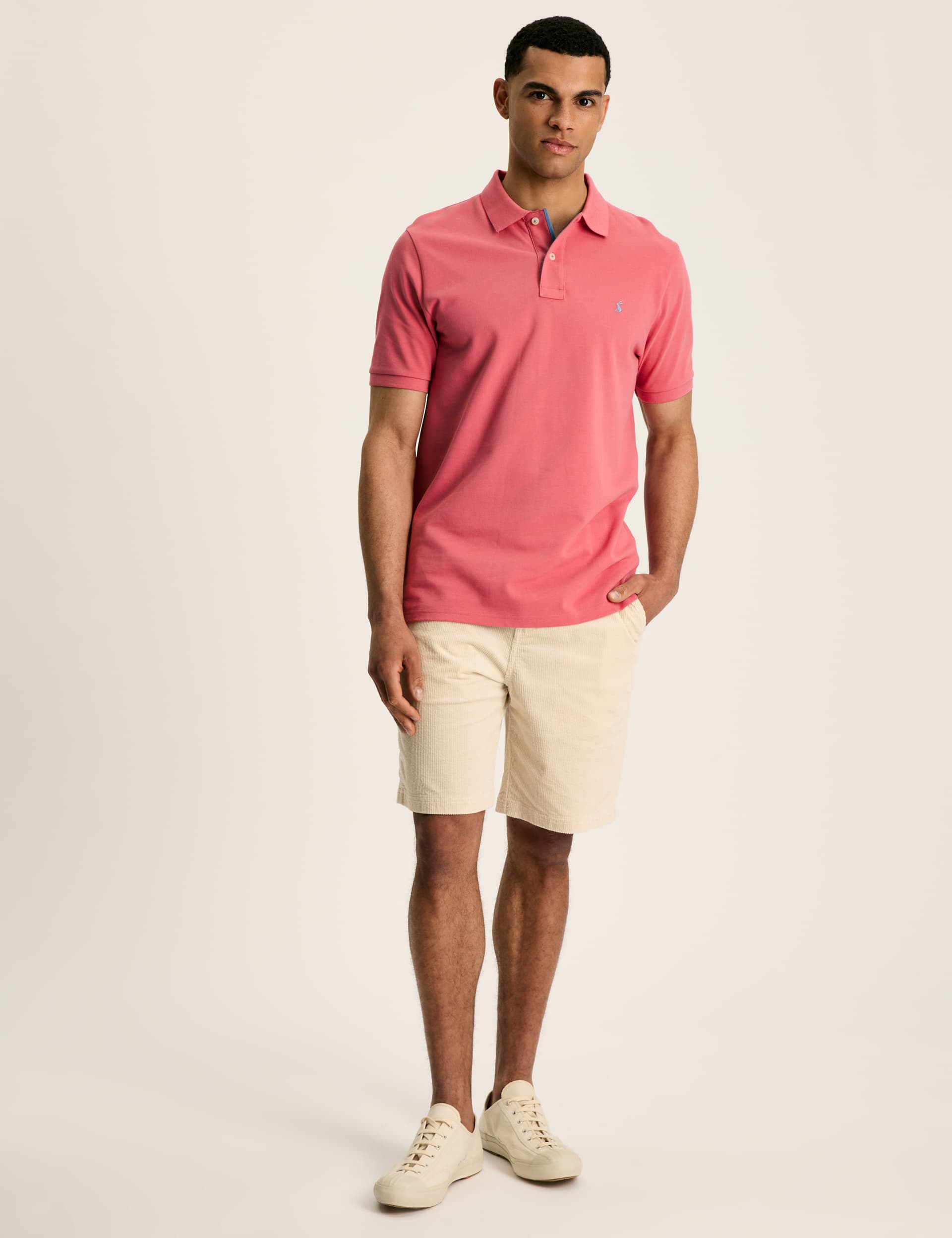 Joules Men's Pure Cotton Polo Shirt - Pink, Yellow,Pink