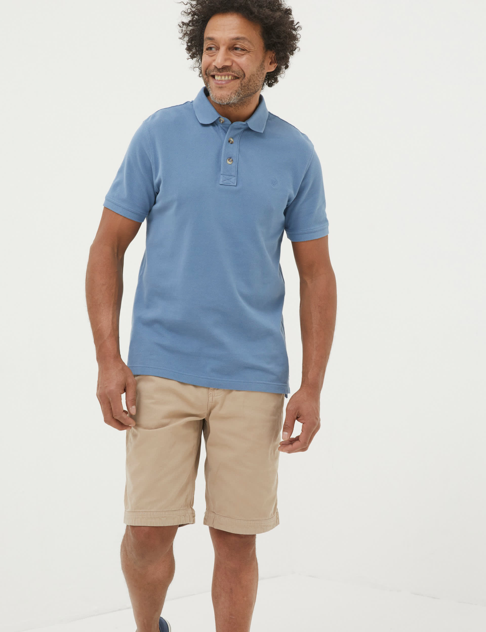 Fatface Men's Pure Cotton Flat Front Chino Shorts