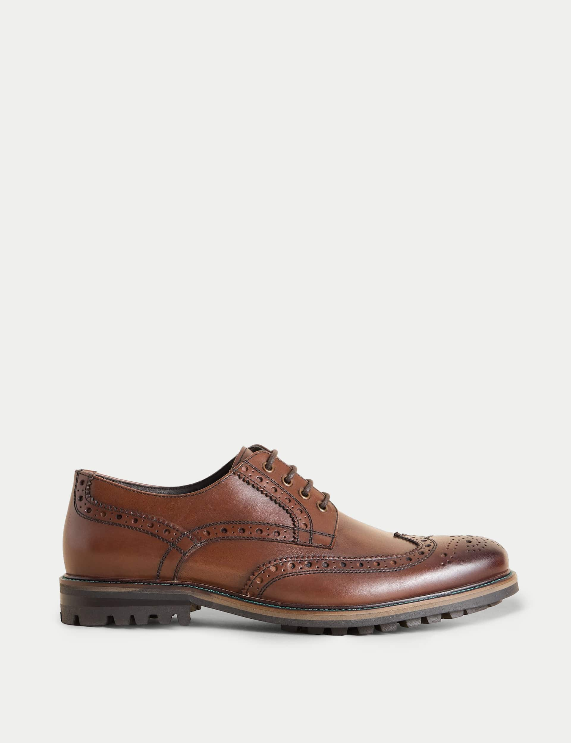 White Stuff Men's Leather Brogues - 9 - Brown, Brown