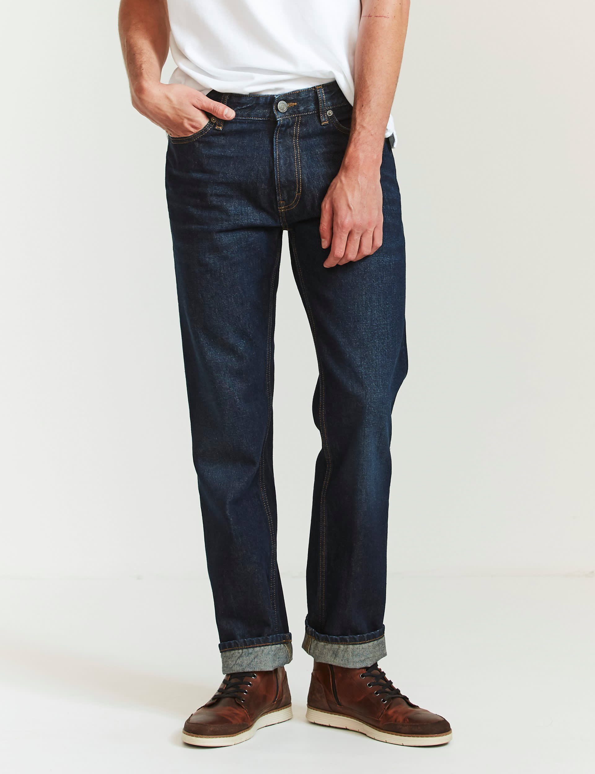 Fatface Men's Straight Fit Vintage Wash Jeans