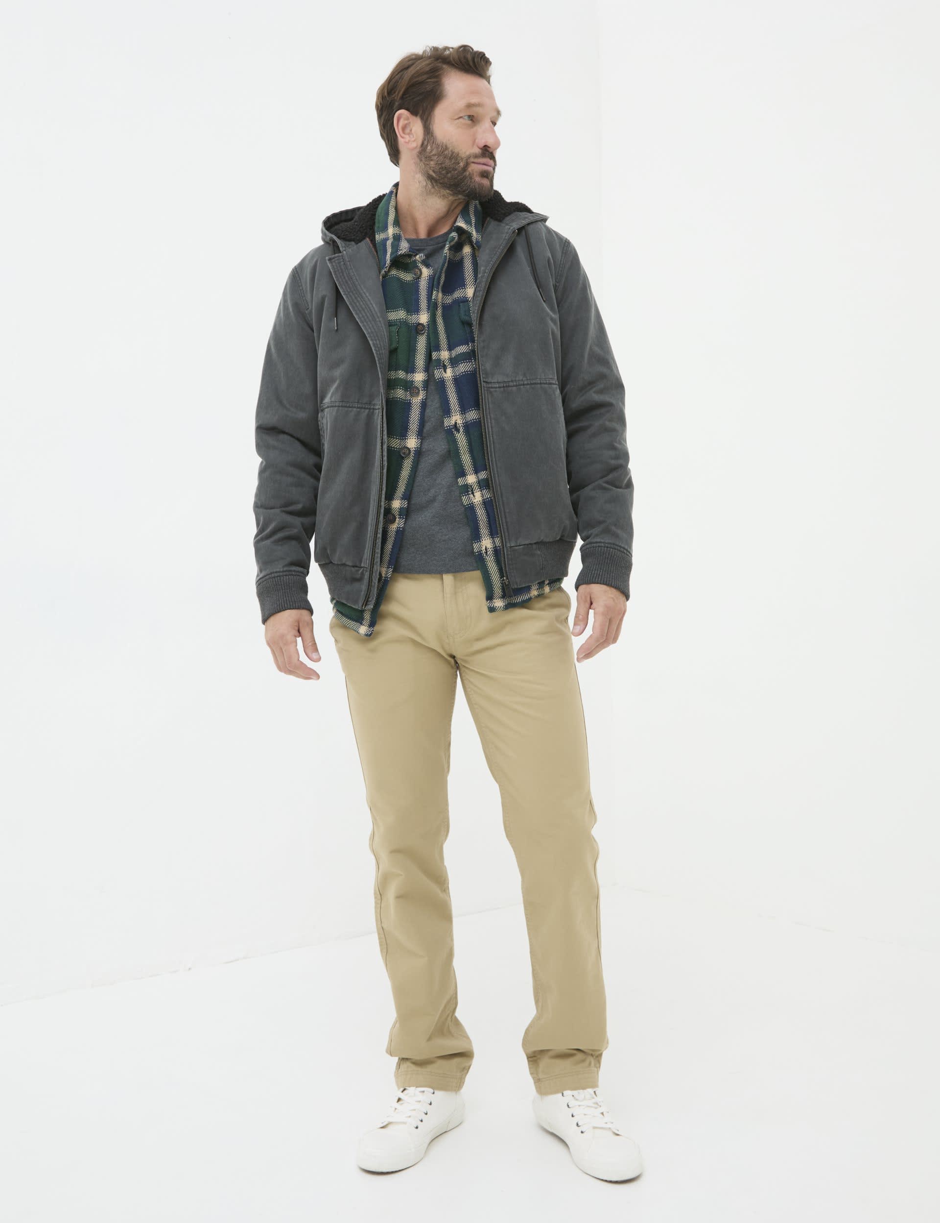Fatface Men's Padded Hooded Utility Jacket