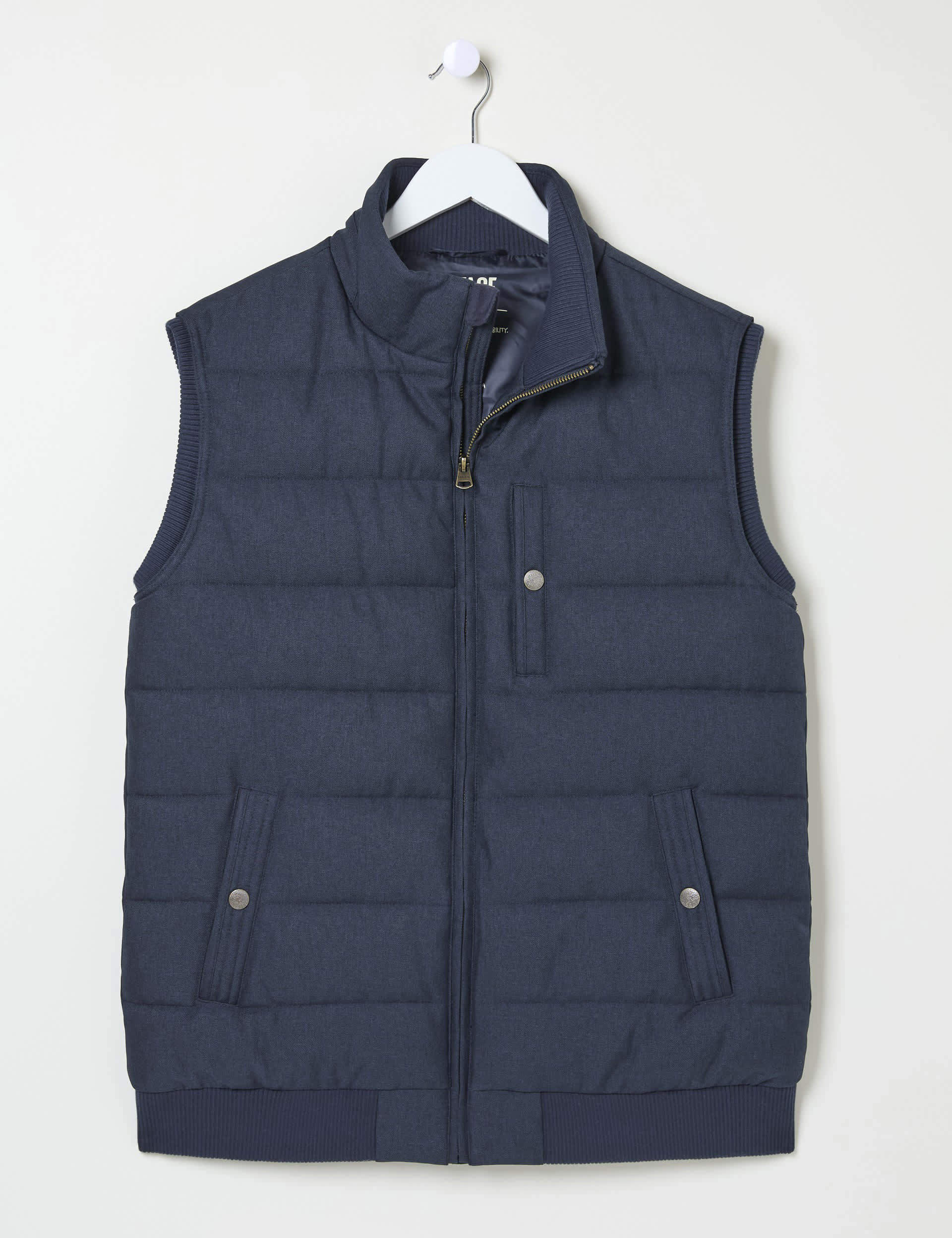 Fatface Men's Lightweight Quilted Padded Gilet - XSREG - Navy, Navy