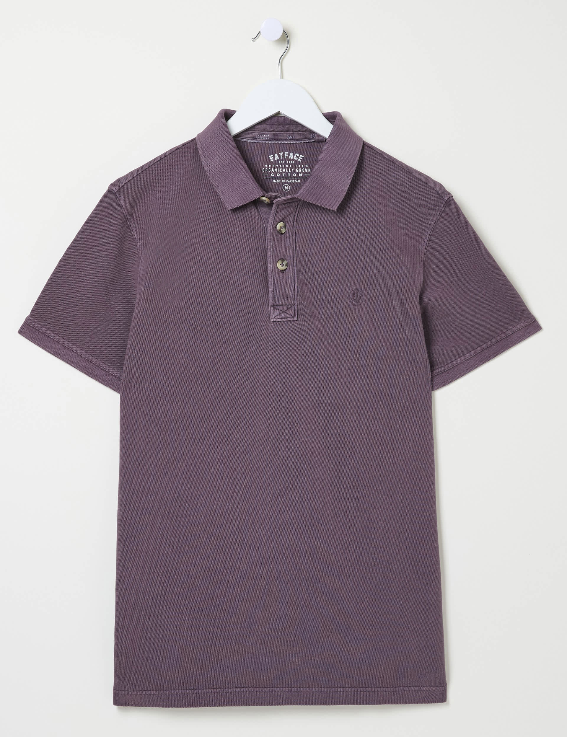 Fatface Men's Pure Cotton Polo Shirt - XSREG - Purple, Purple